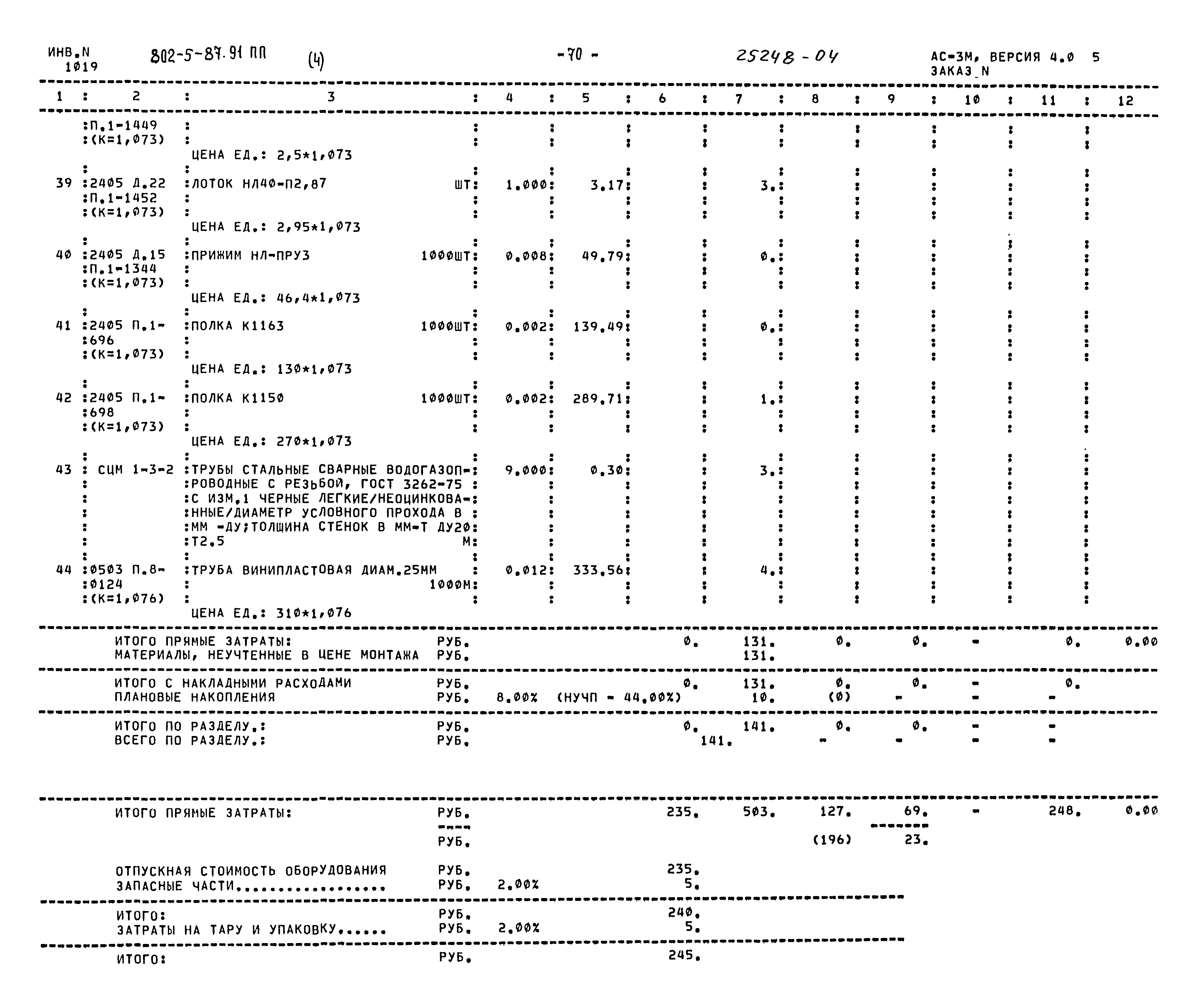 Типовой проект 802-5-87.91 ПП