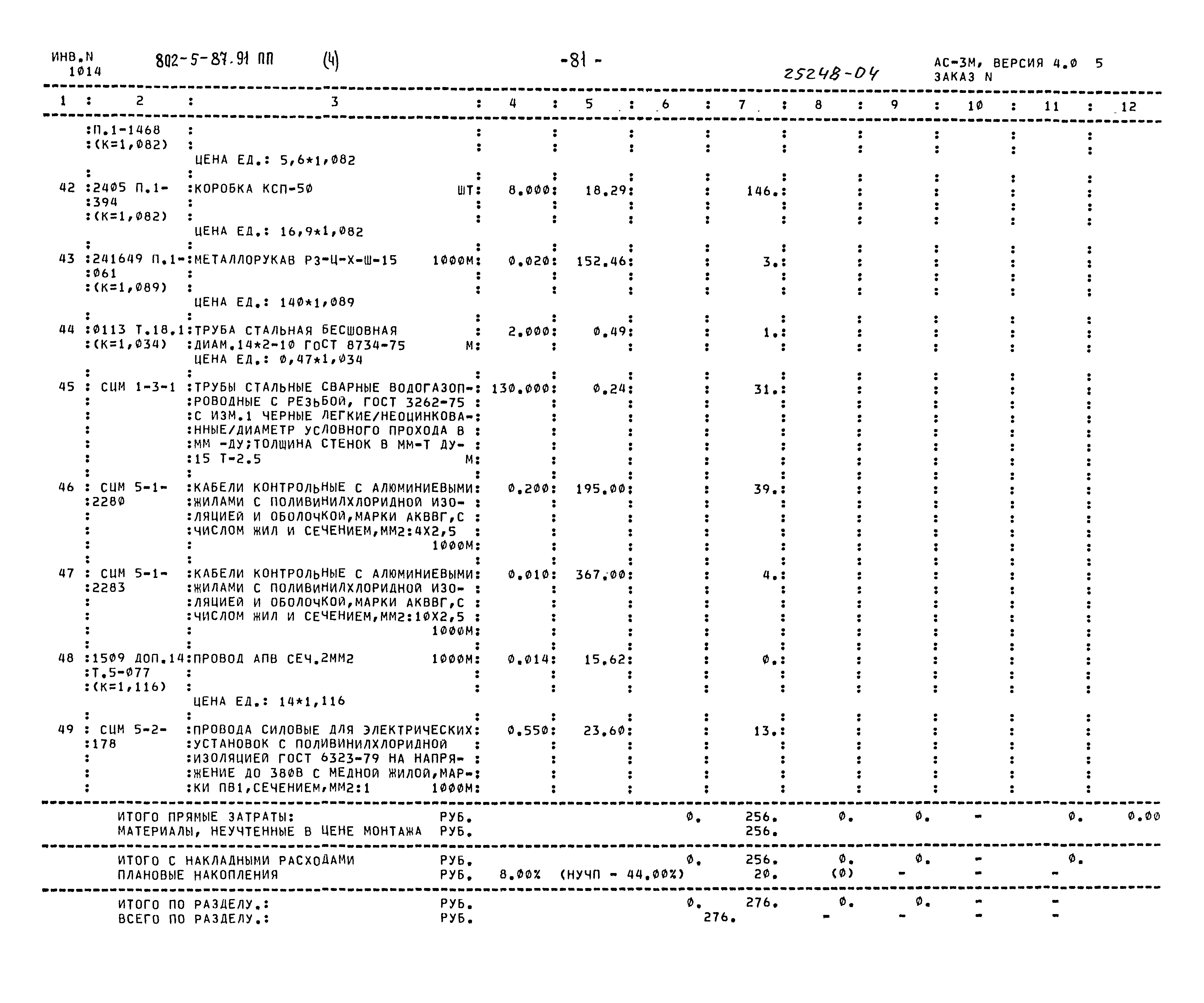 Типовой проект 802-5-87.91 ПП