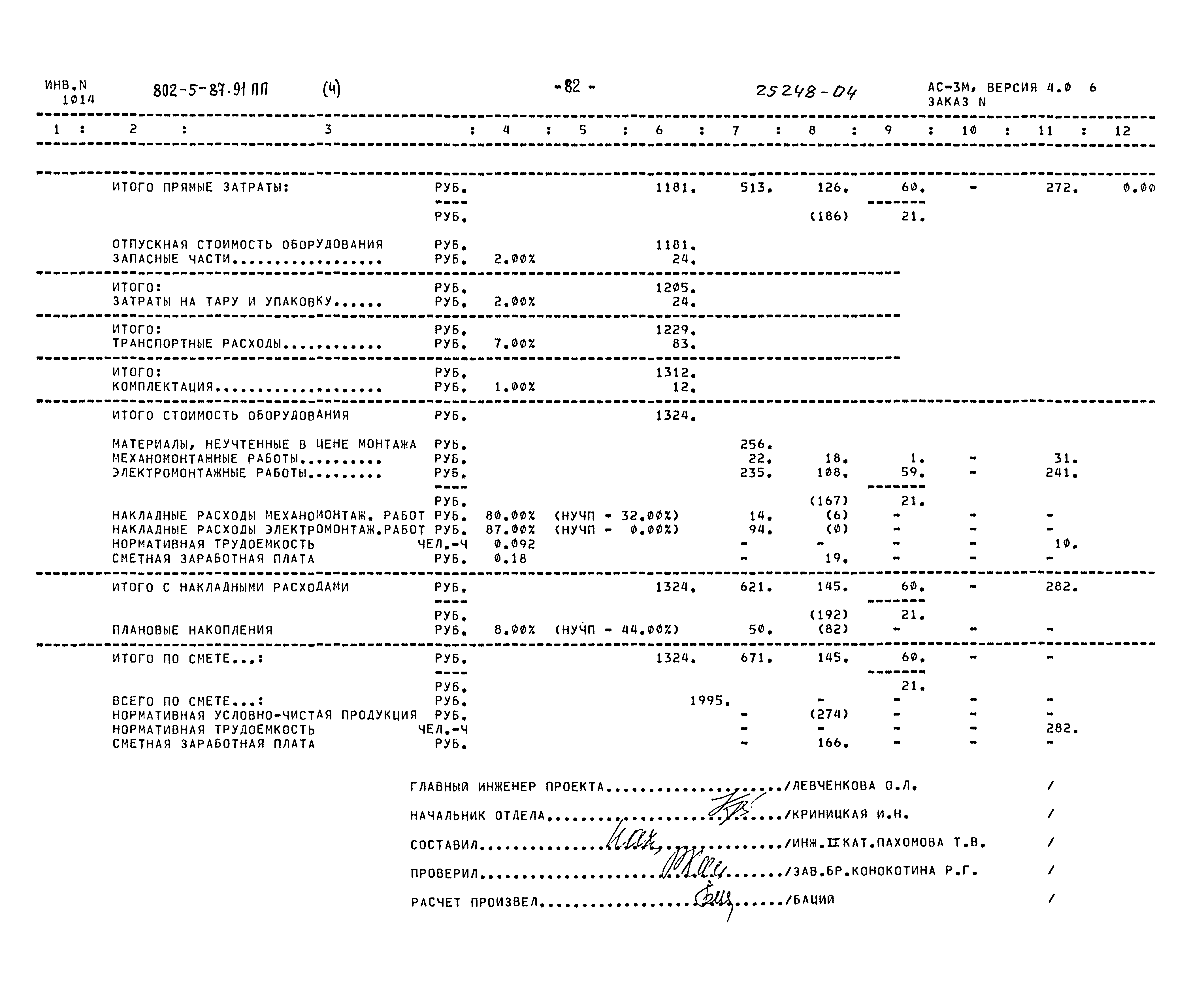 Типовой проект 802-5-87.91 ПП