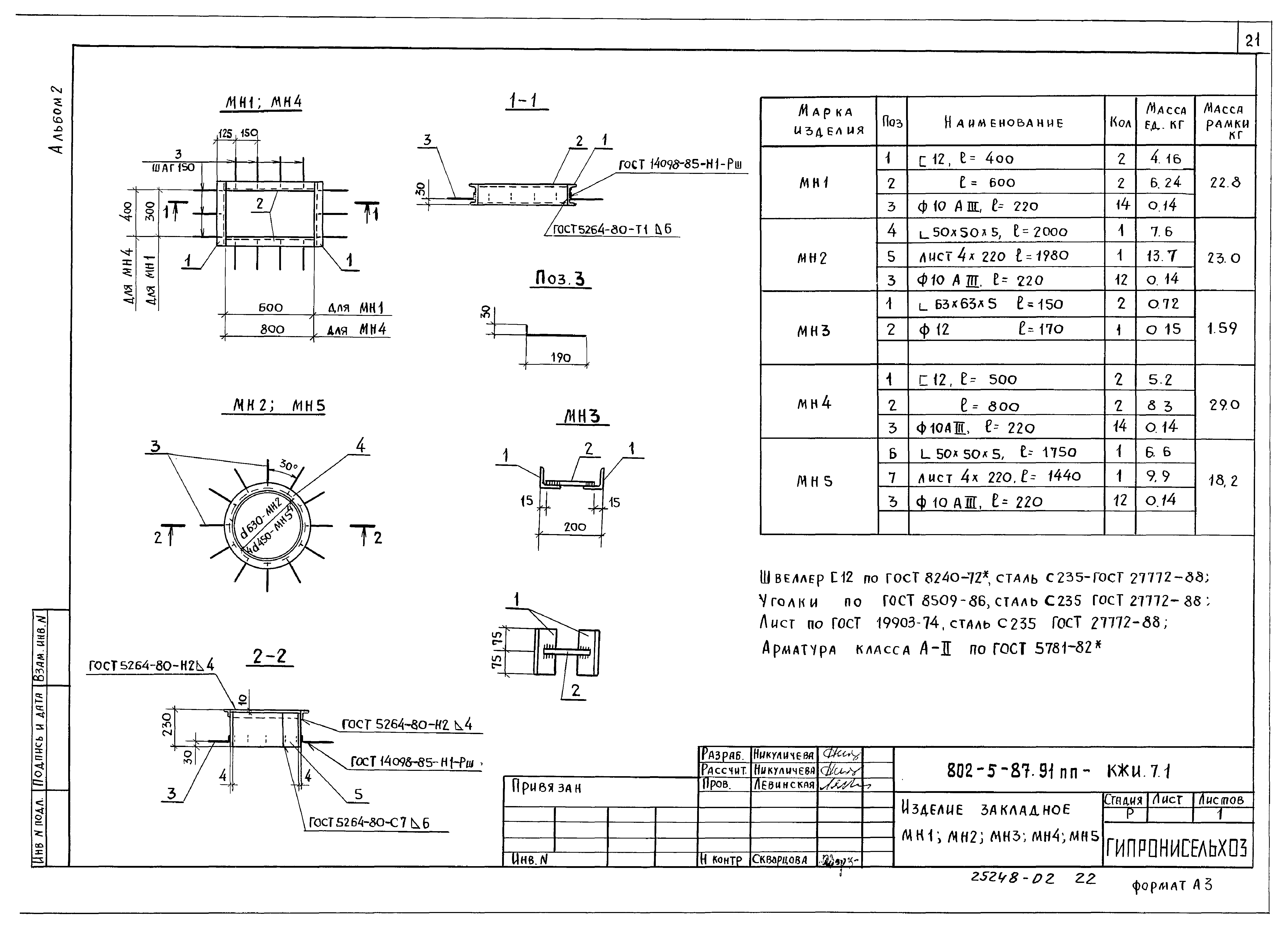 Типовой проект 802-5-87.91 ПП