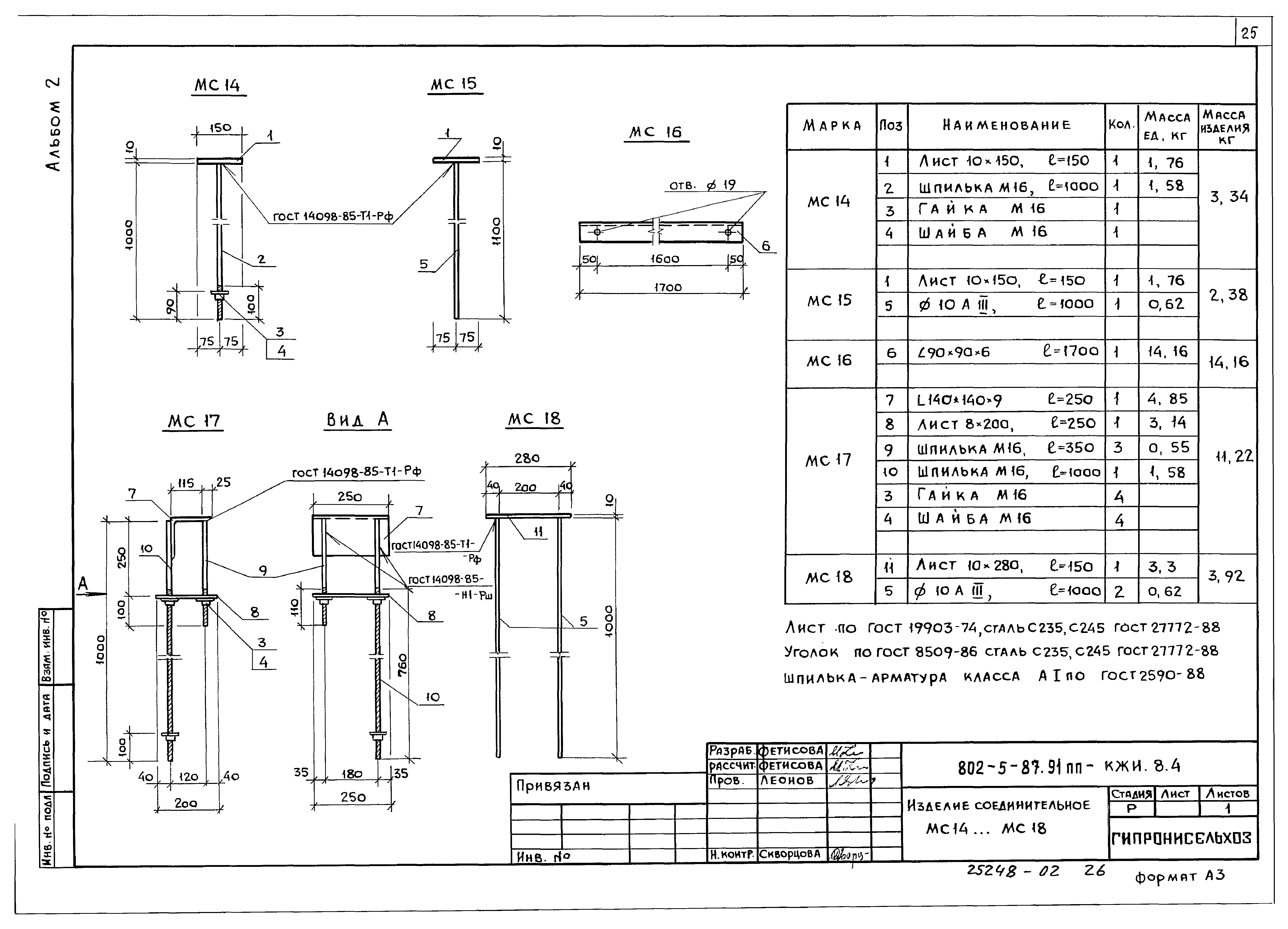 Типовой проект 802-5-87.91 ПП