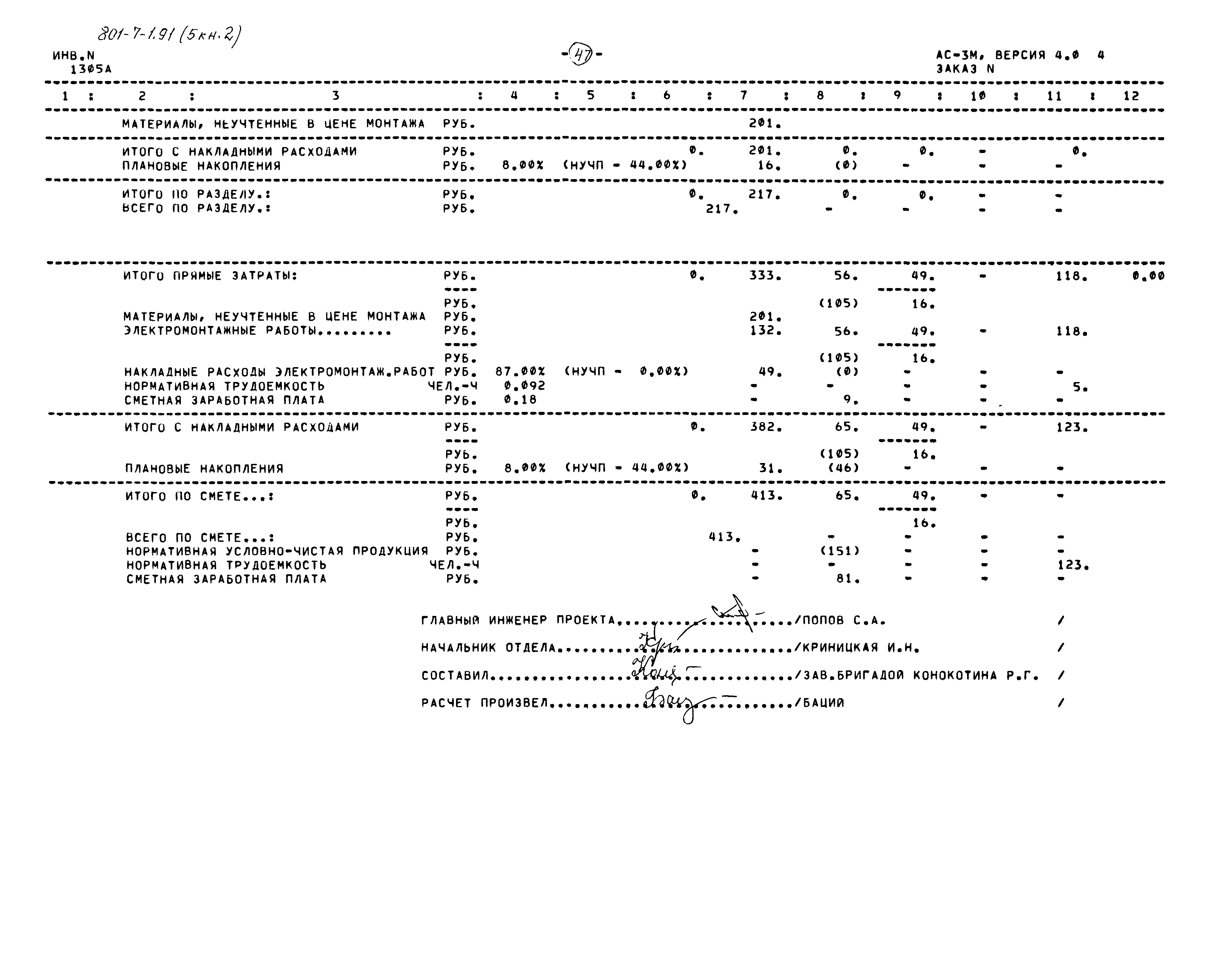Типовой проект 801-7-1.91