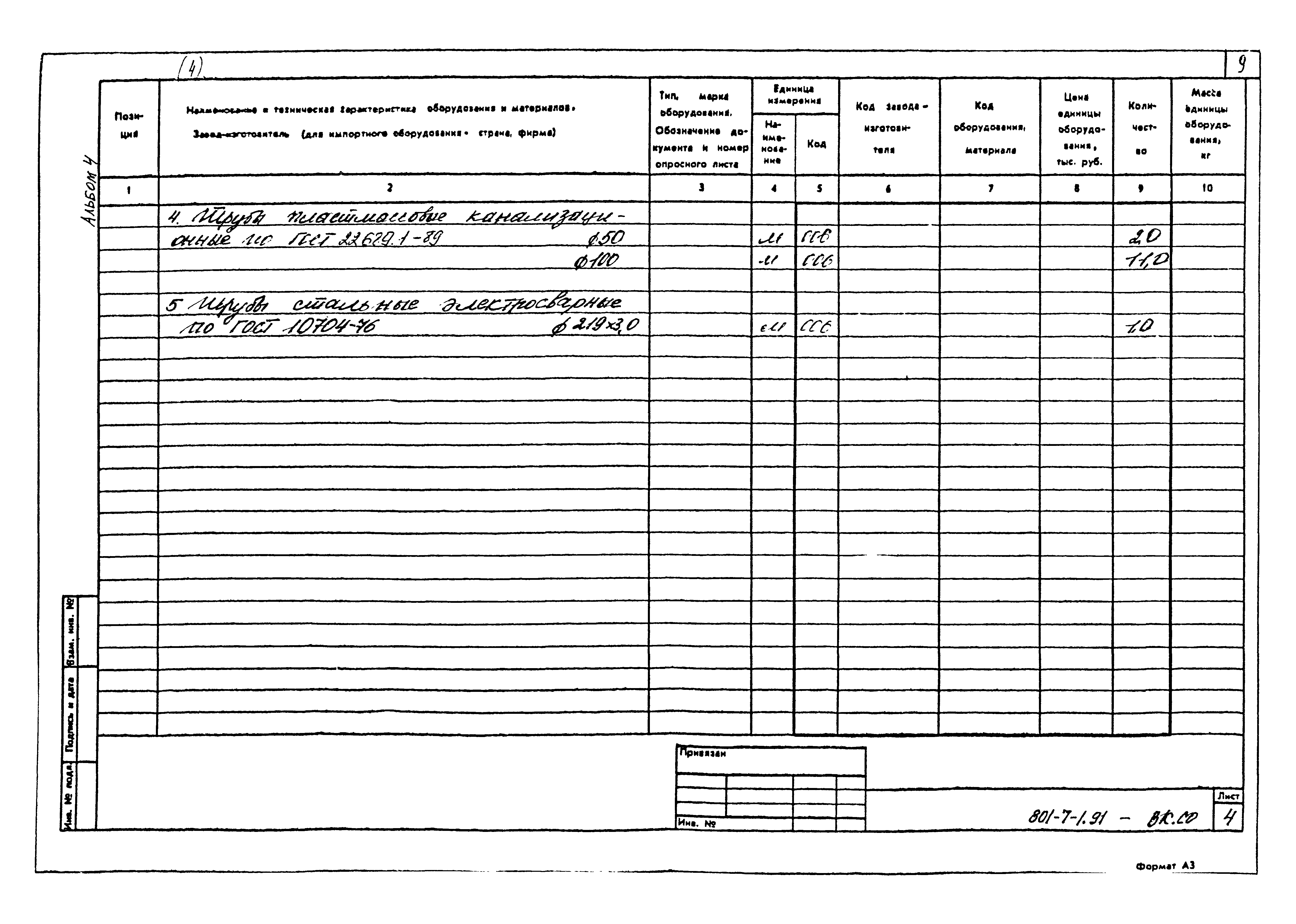 Типовой проект 801-7-1.91