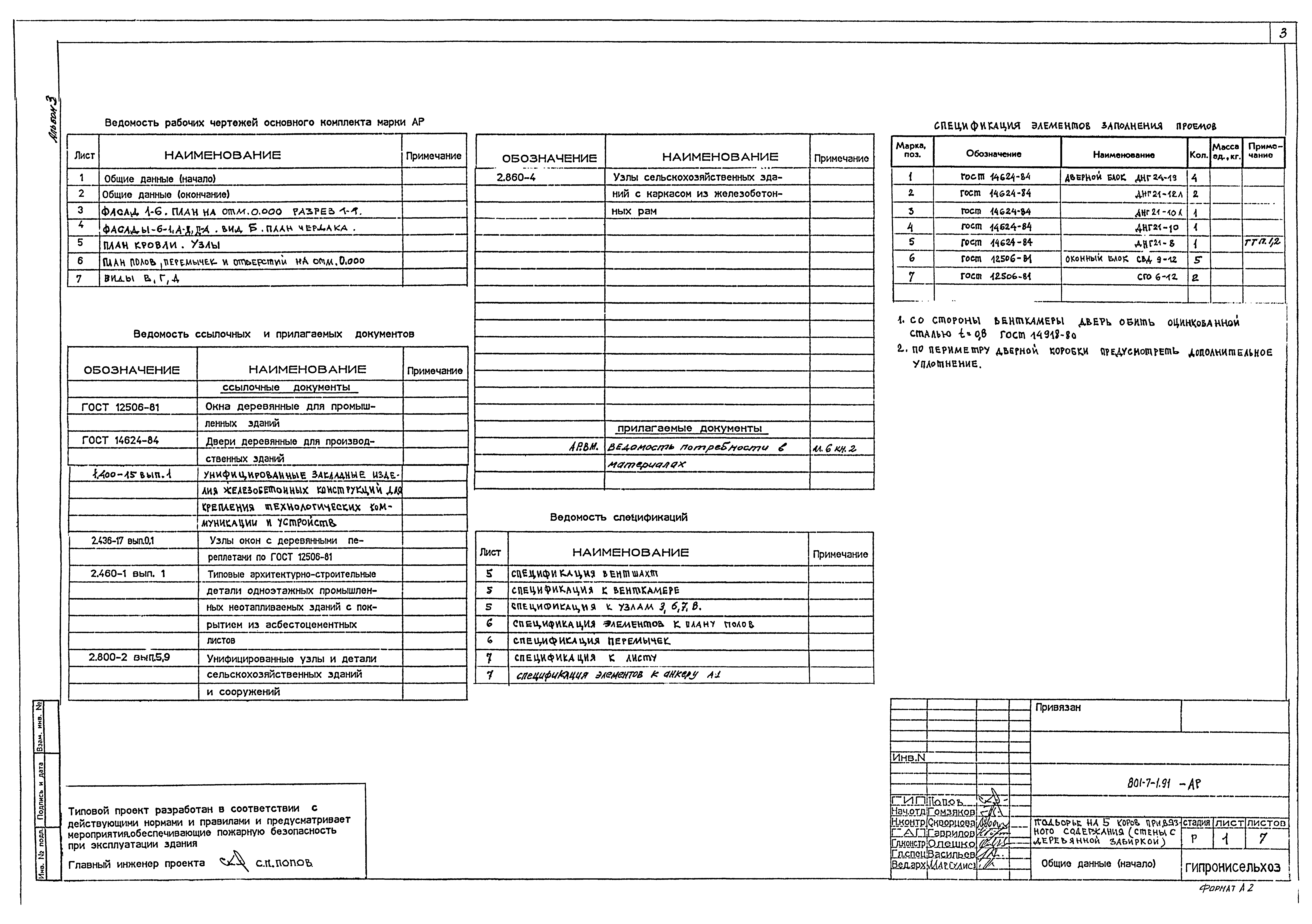 Типовой проект 801-7-1.91