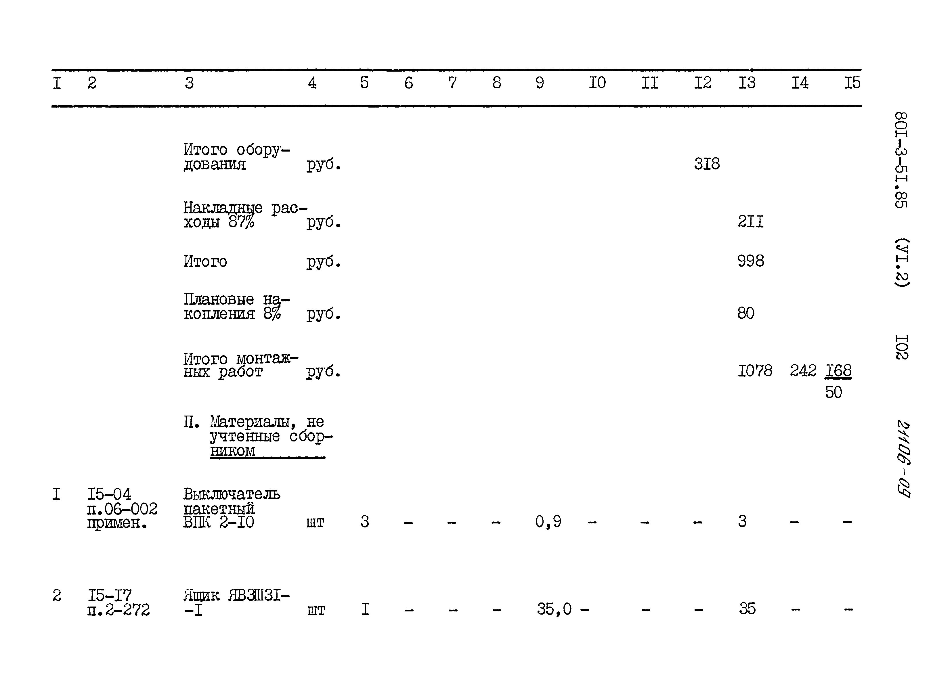 Типовой проект 801-3-51.85