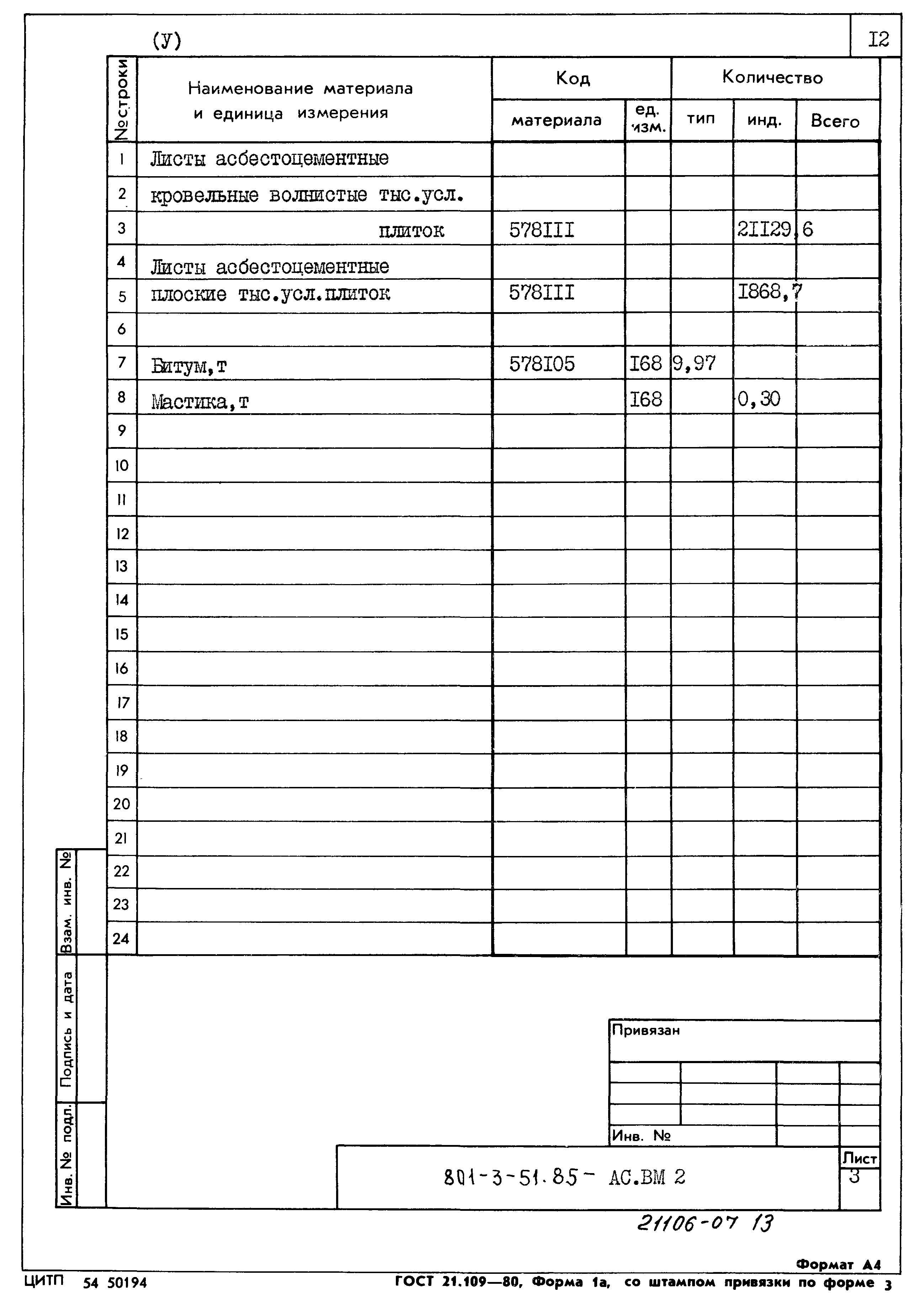 Типовой проект 801-3-51.85