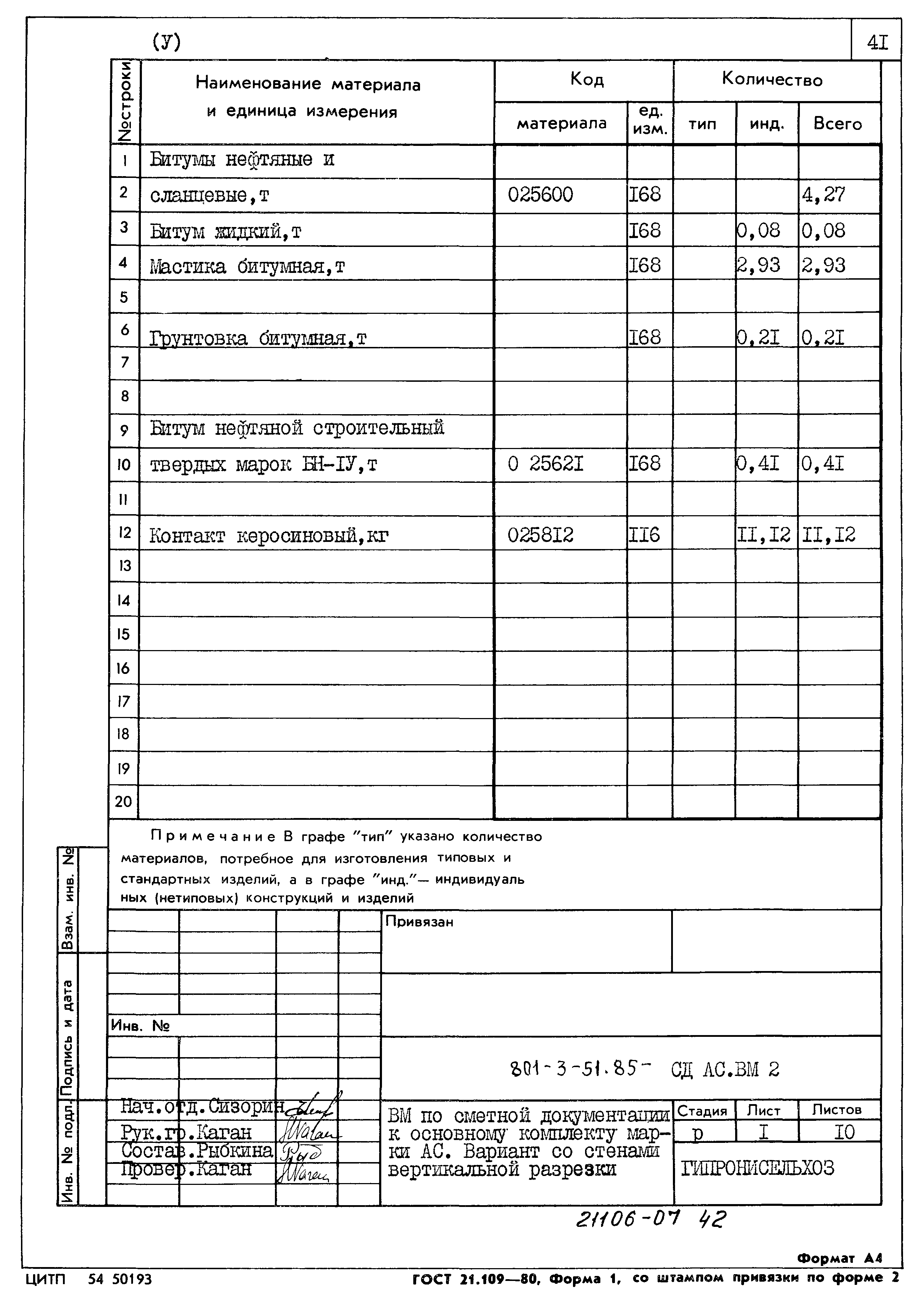 Типовой проект 801-3-51.85