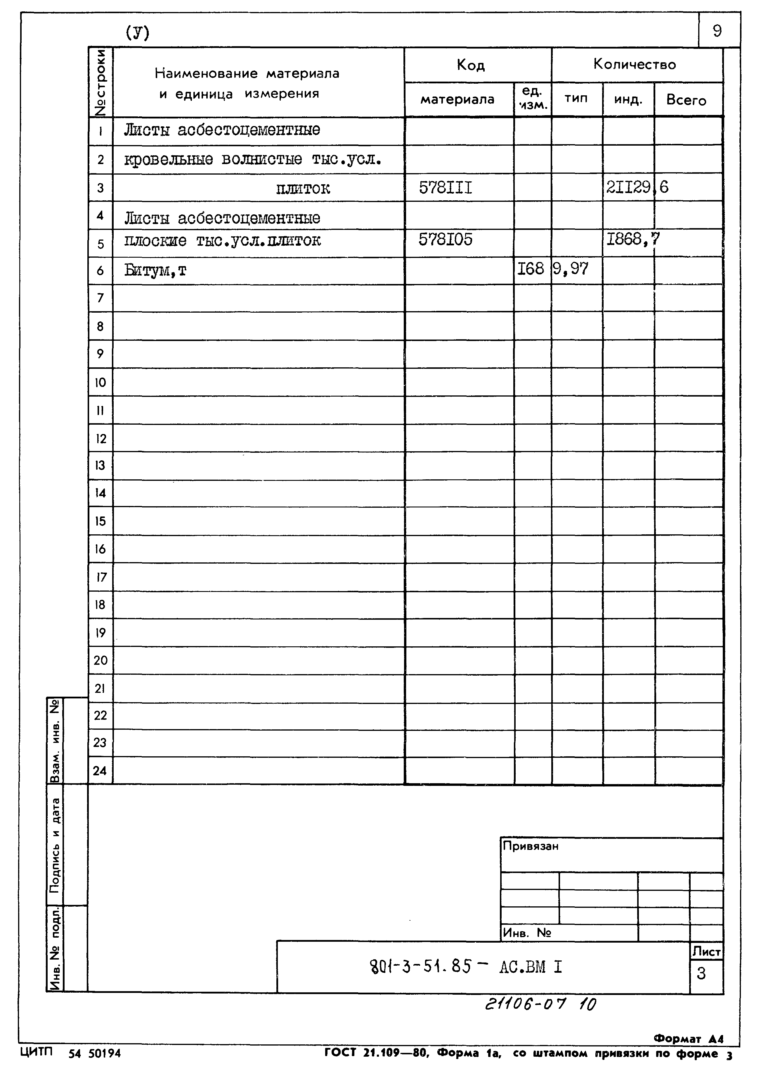 Типовой проект 801-3-51.85