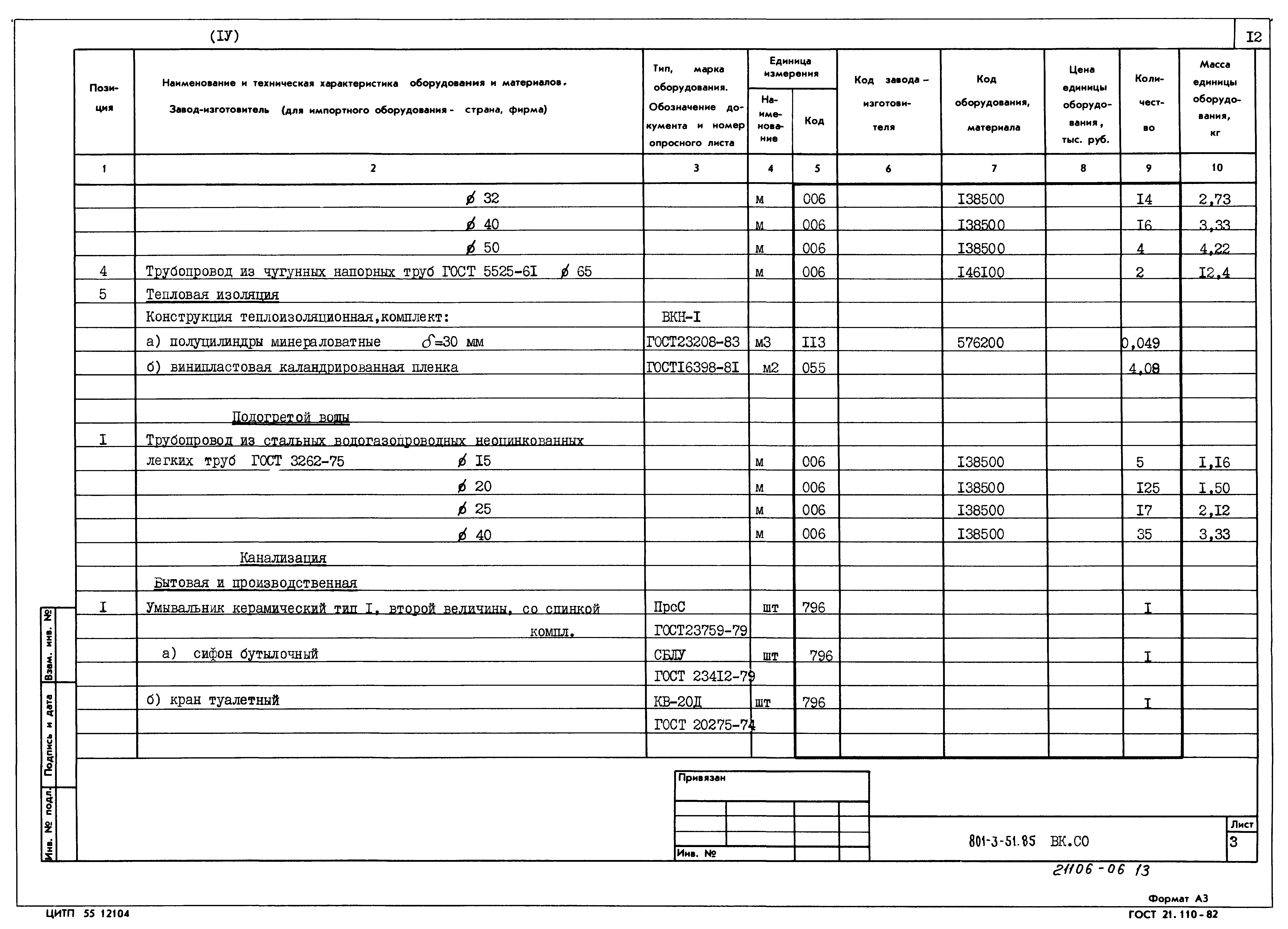 Типовой проект 801-3-51.85