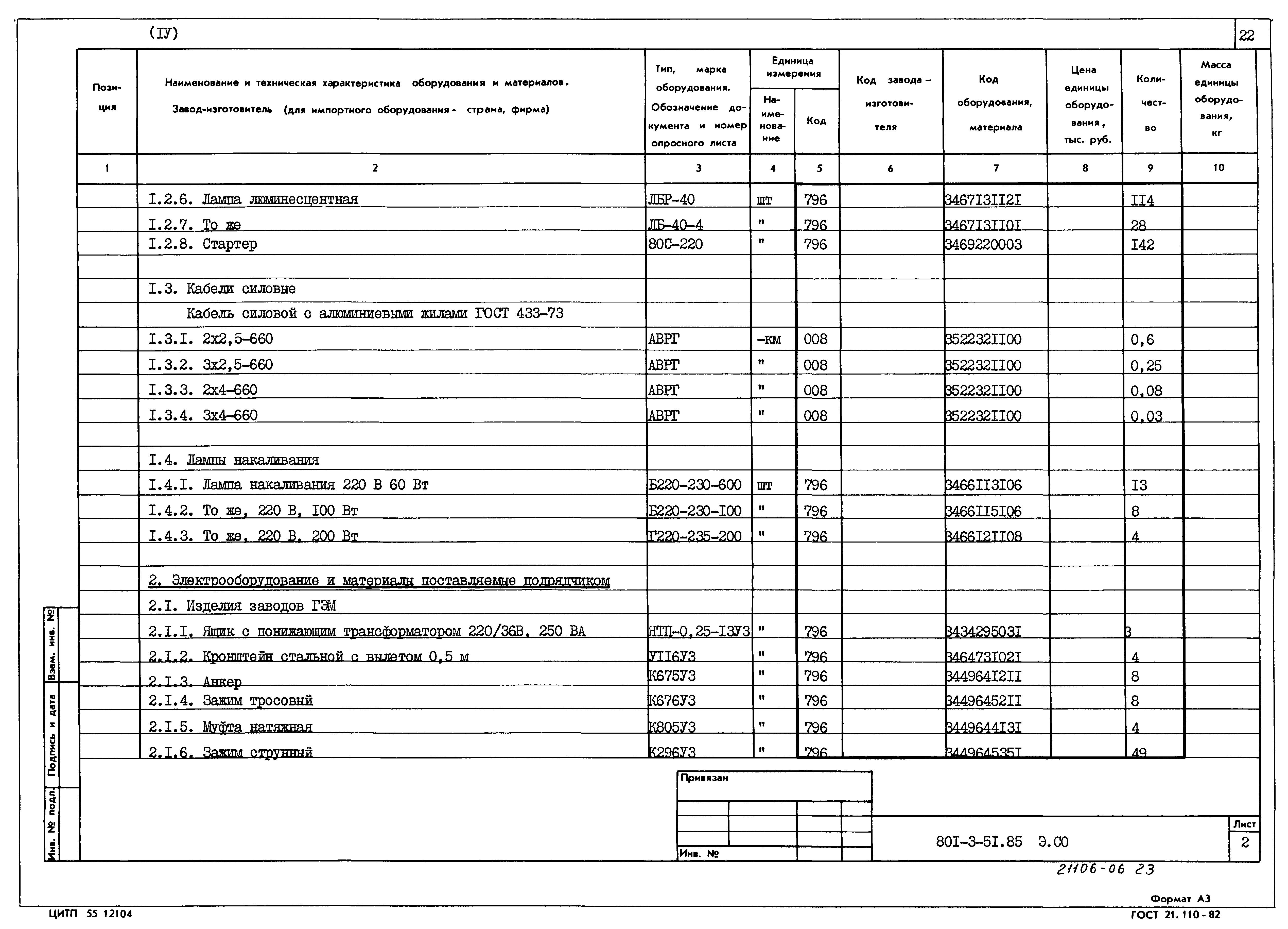 Типовой проект 801-3-51.85