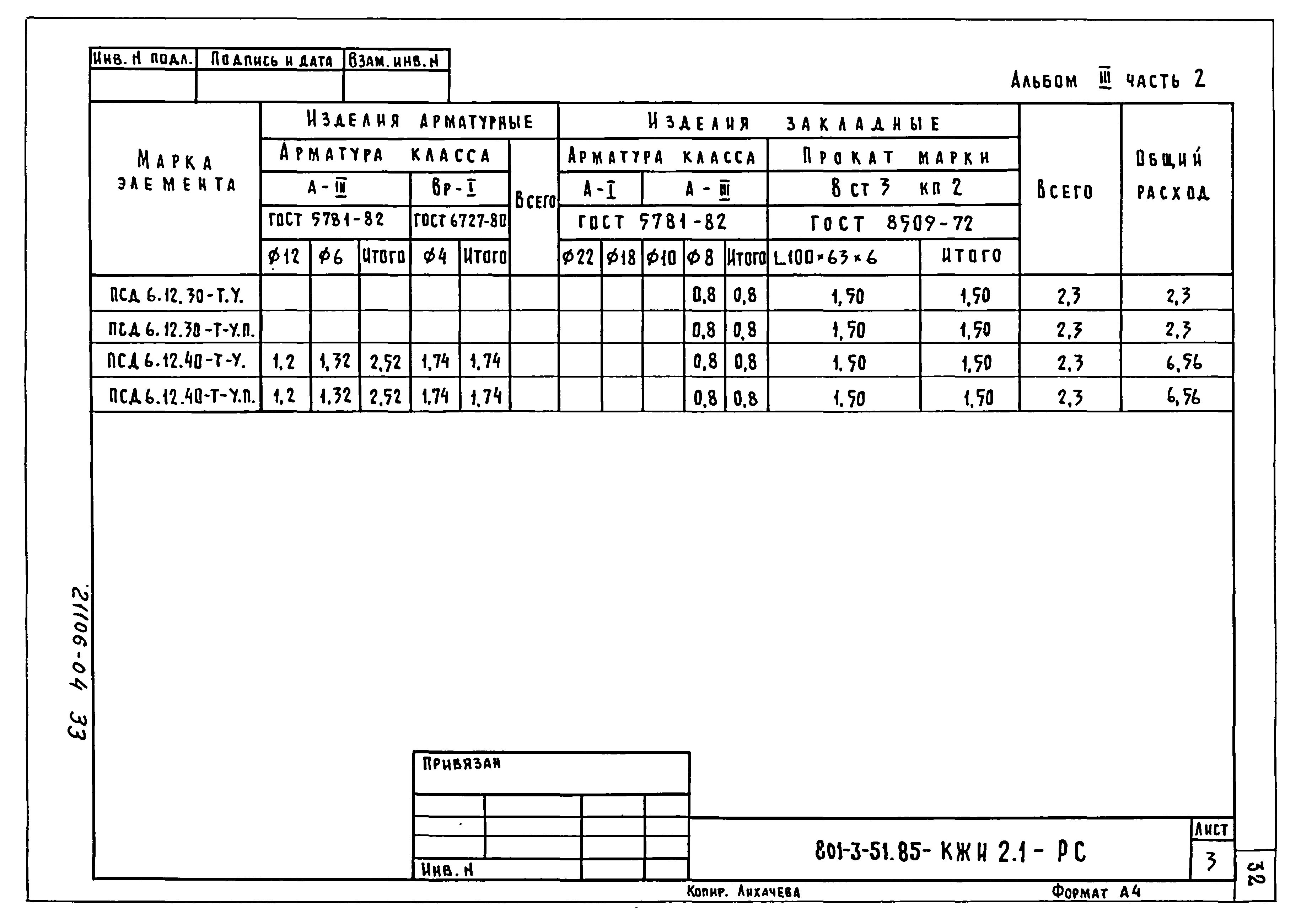Типовой проект 801-3-51.85