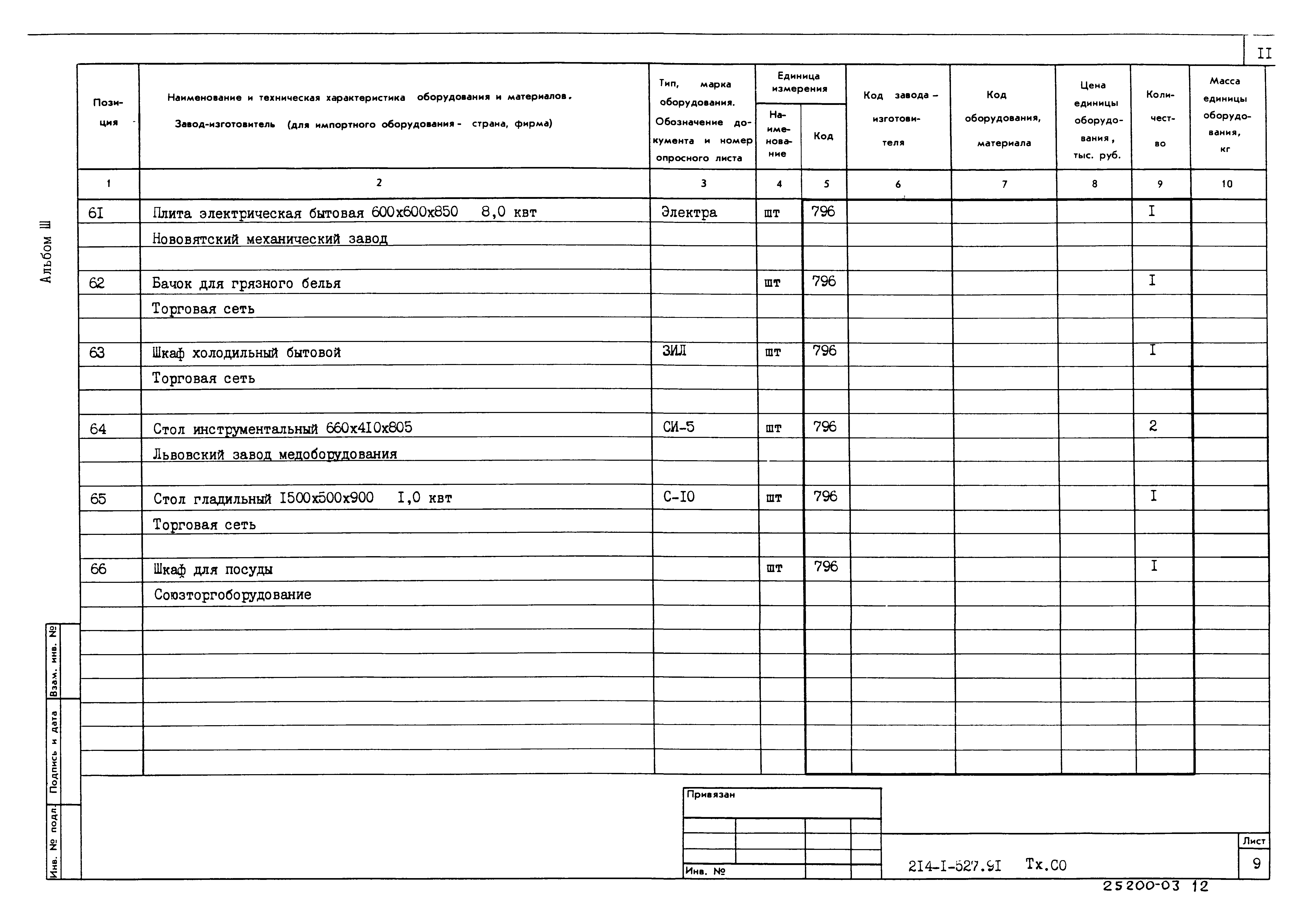 Типовой проект 214-1-527.91