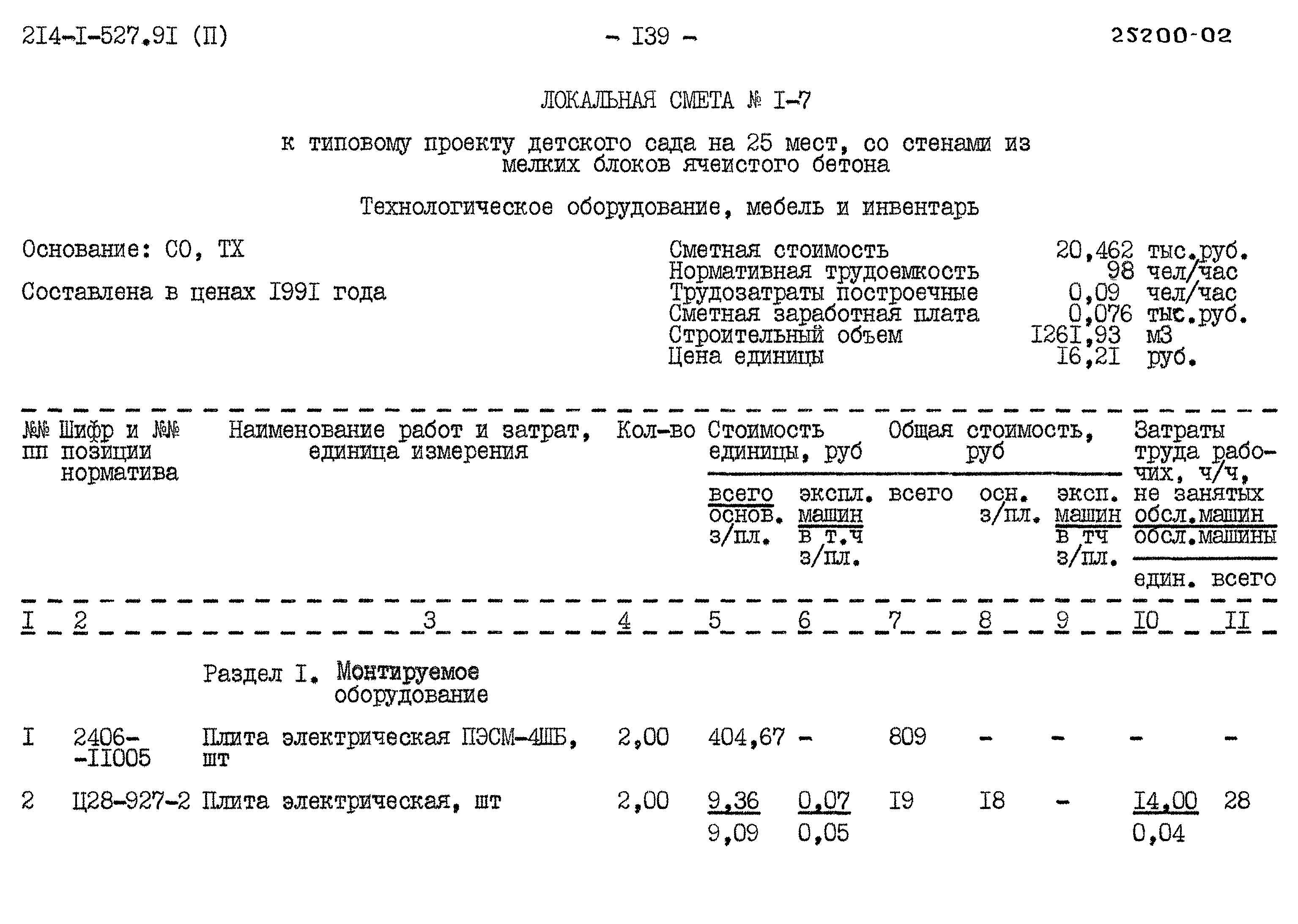 Типовой проект 214-1-527.91