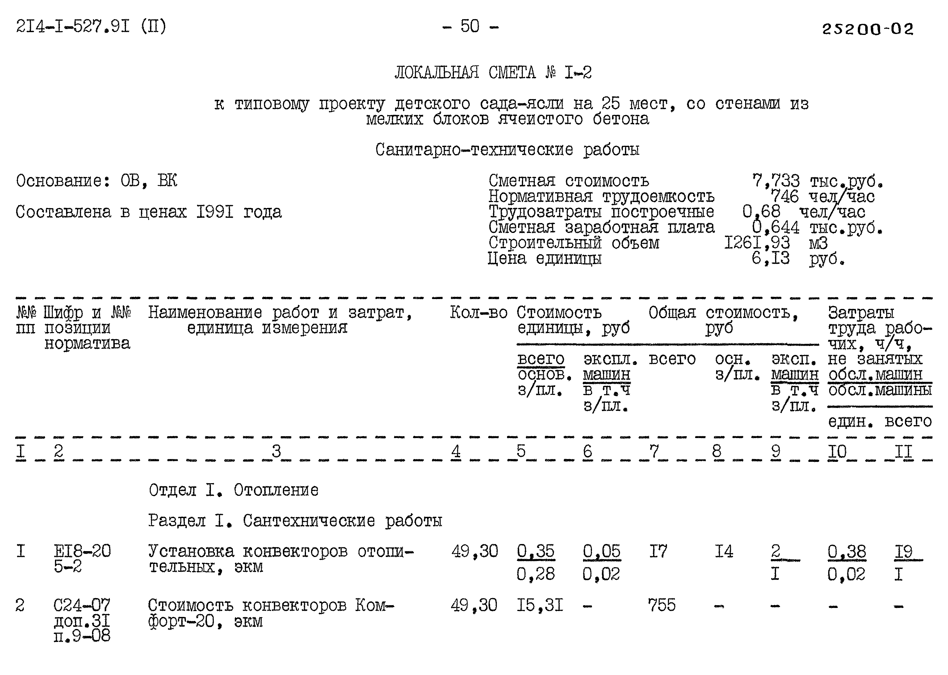 Типовой проект 214-1-527.91
