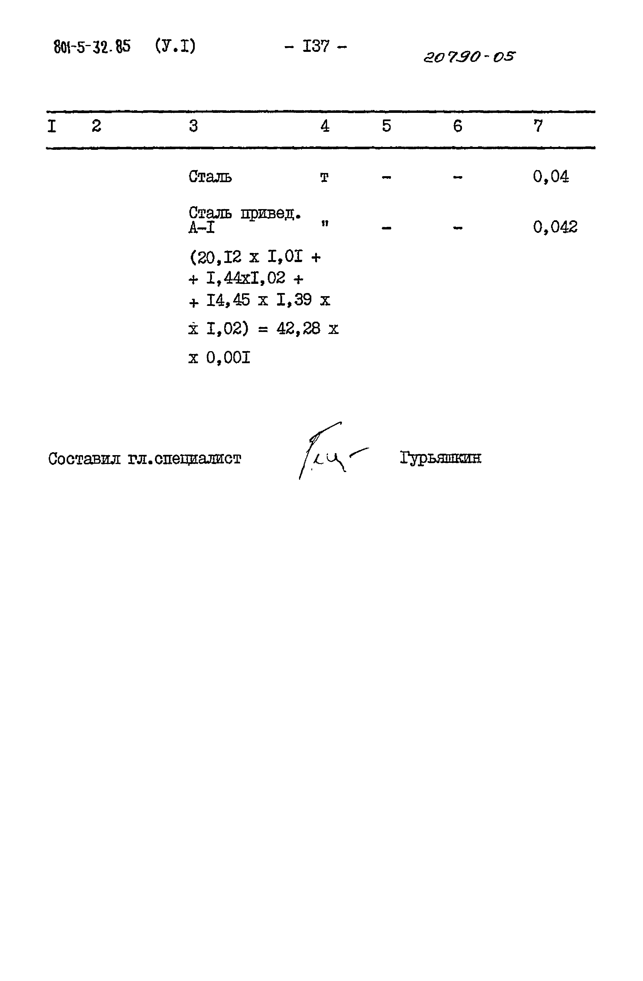 Типовой проект 801-5-32.85
