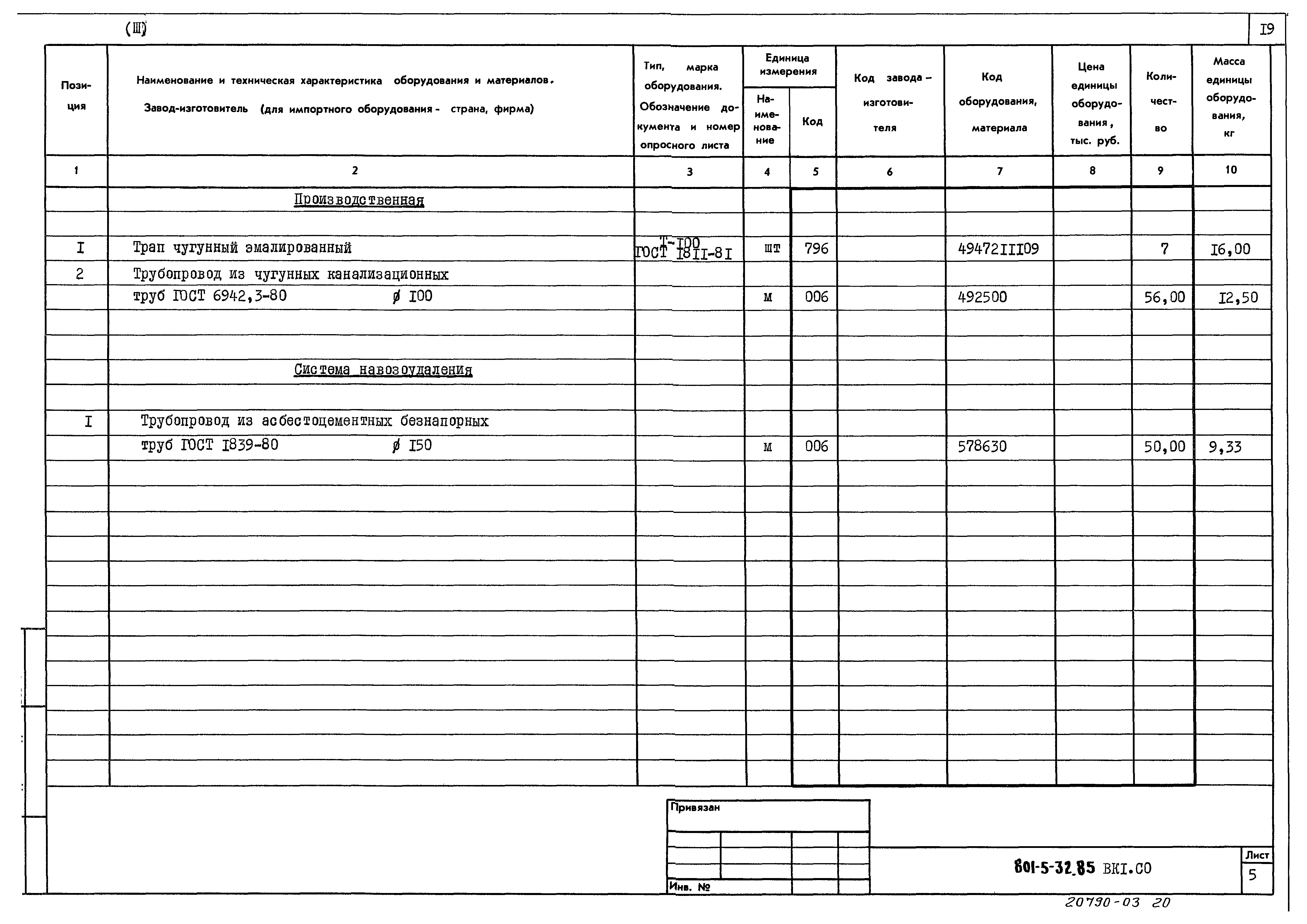 Типовой проект 801-5-32.85