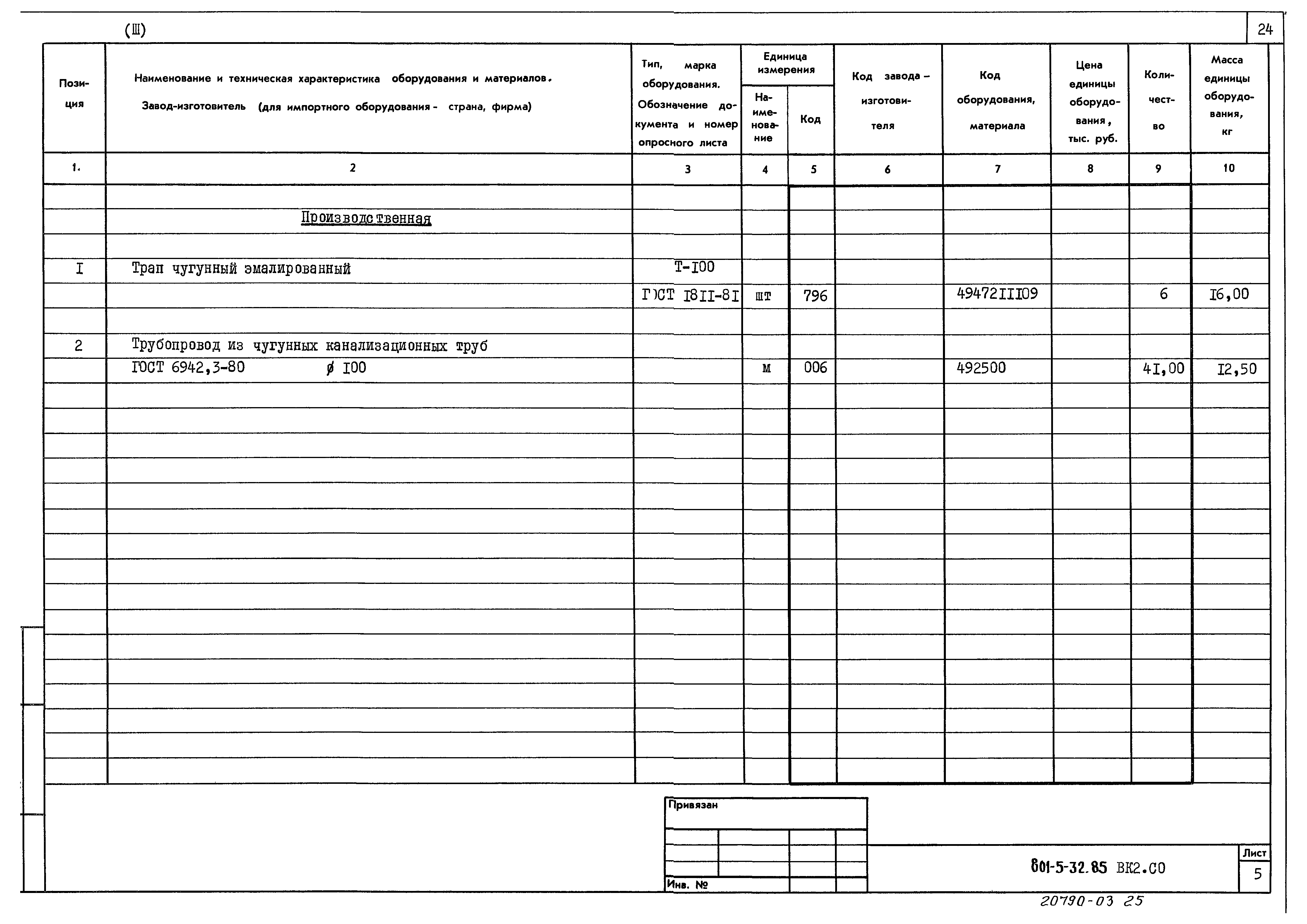 Типовой проект 801-5-32.85