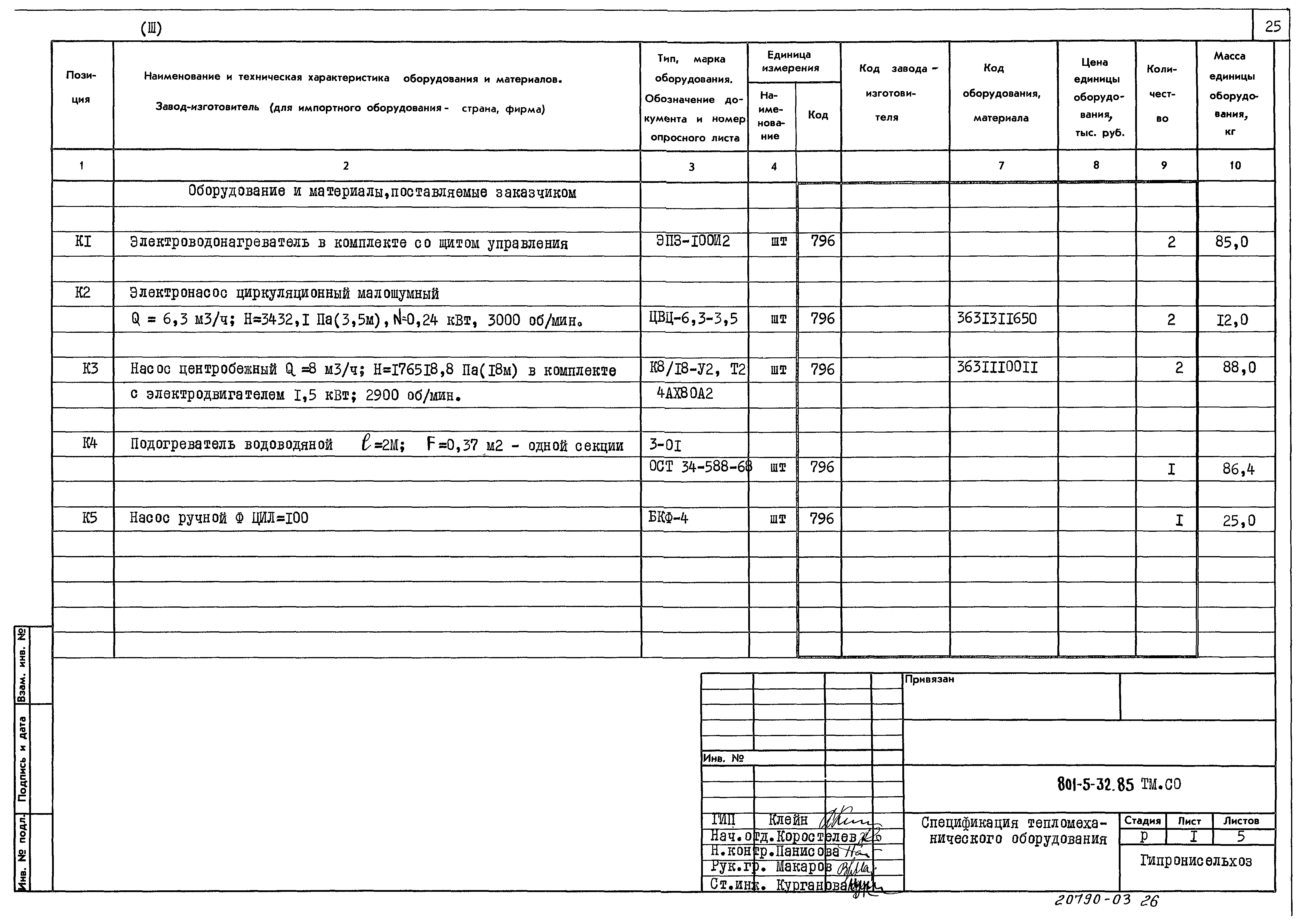 Типовой проект 801-5-32.85