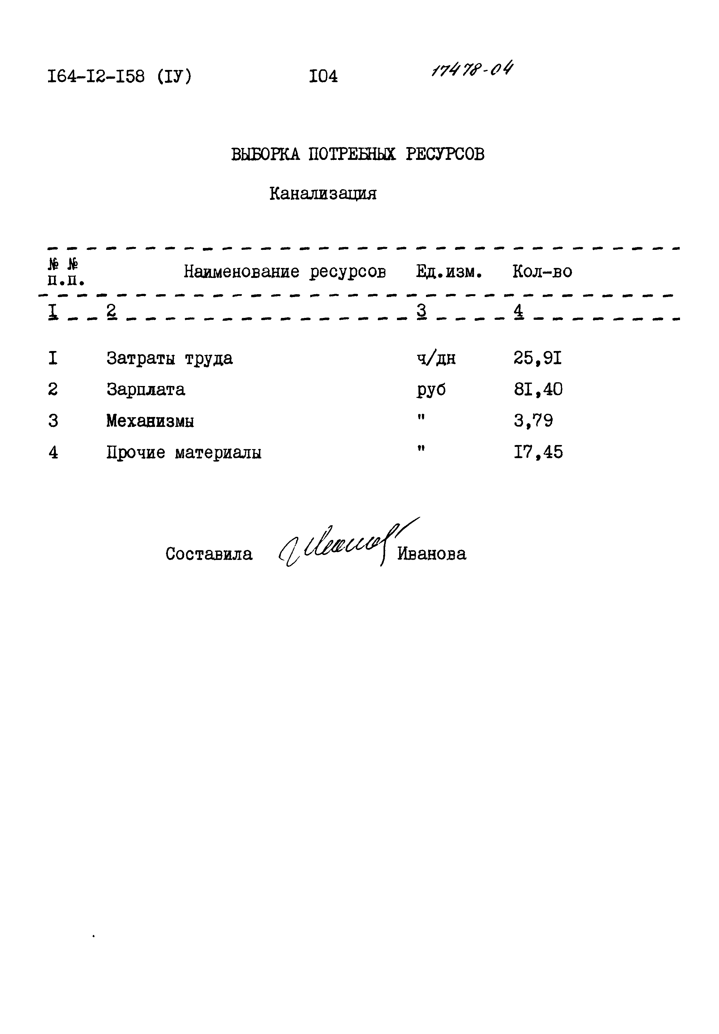 Типовой проект 164-12-158