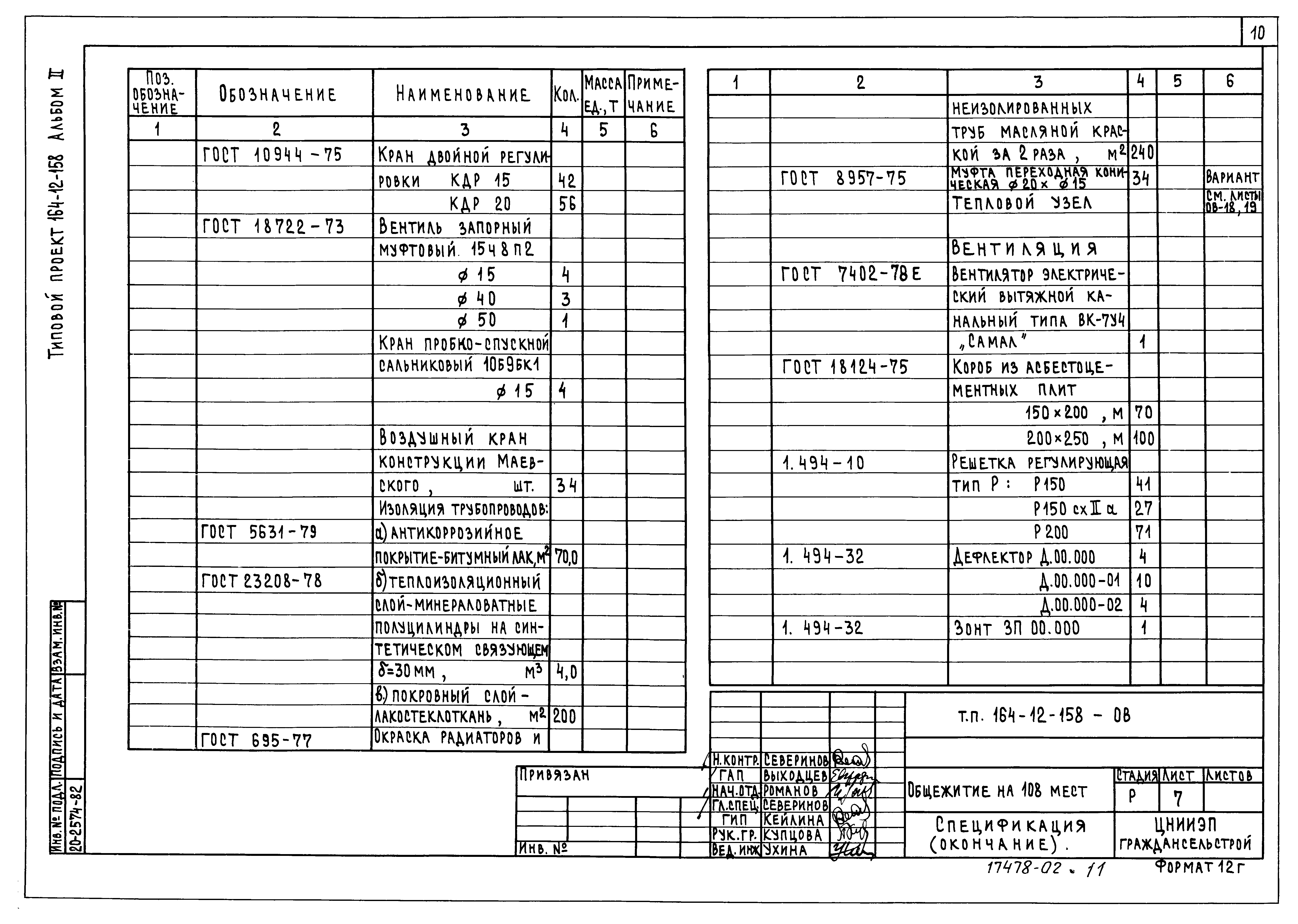 Типовой проект 164-12-158