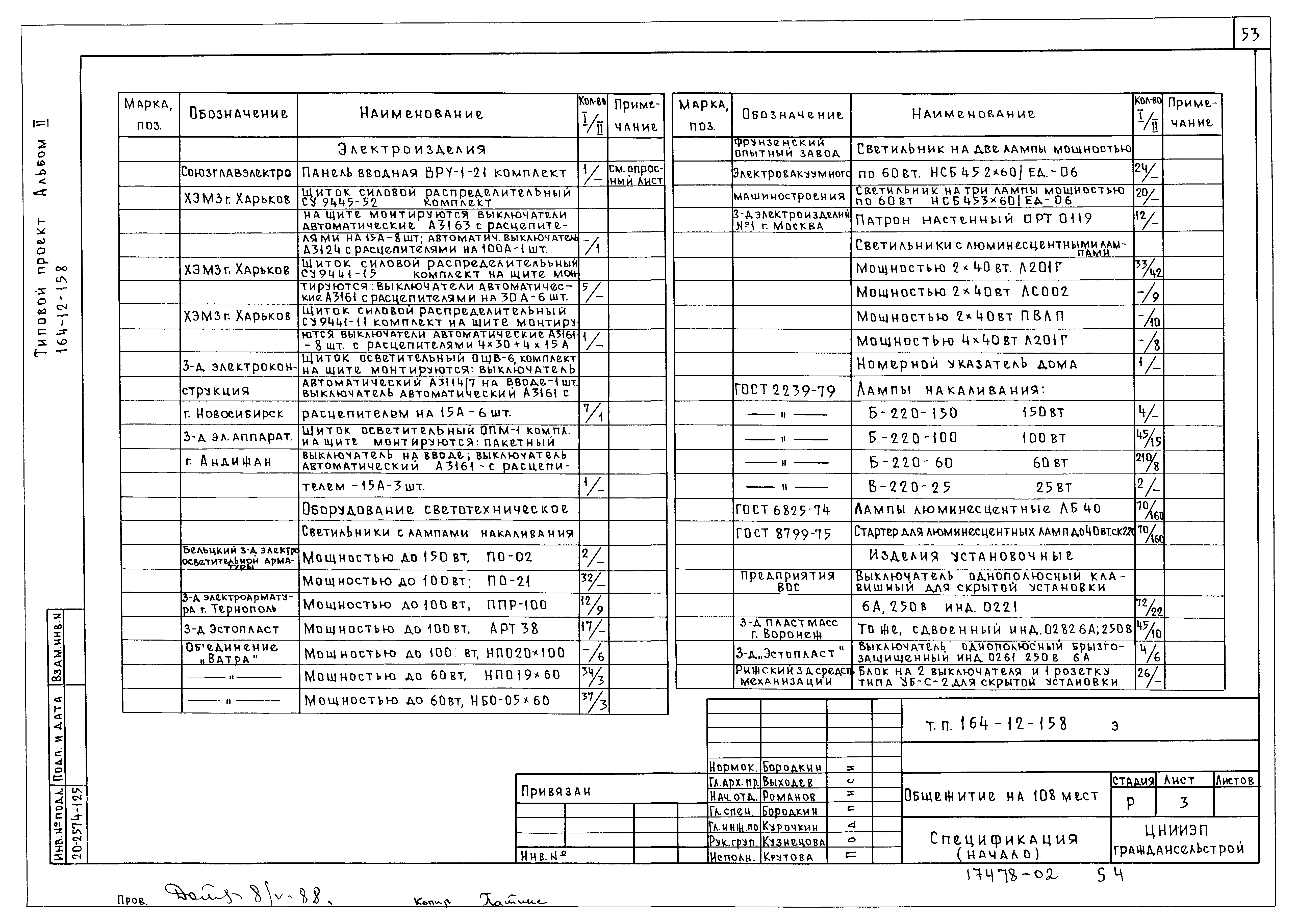 Типовой проект 164-12-158