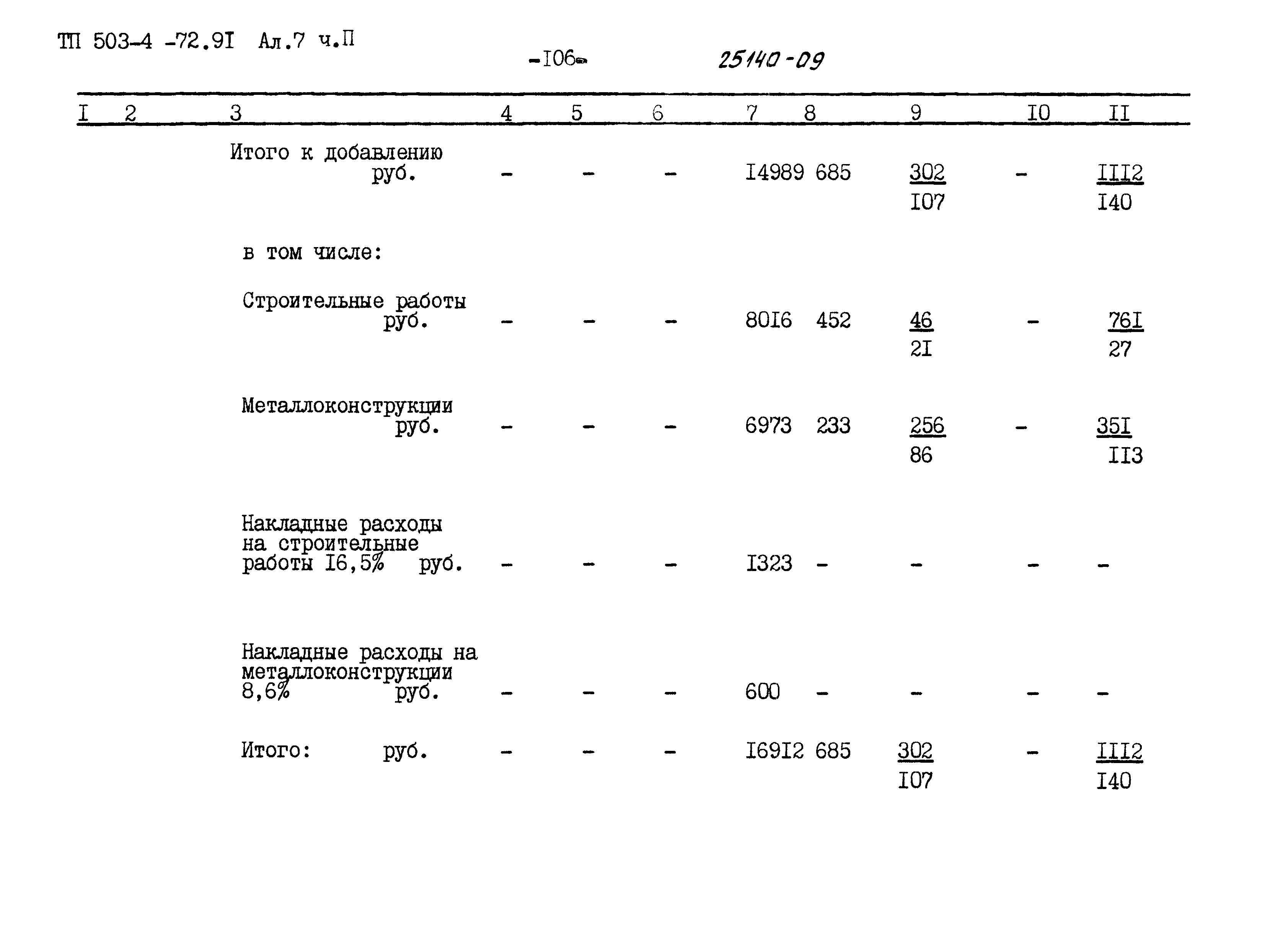 Типовой проект 503-4-72.91