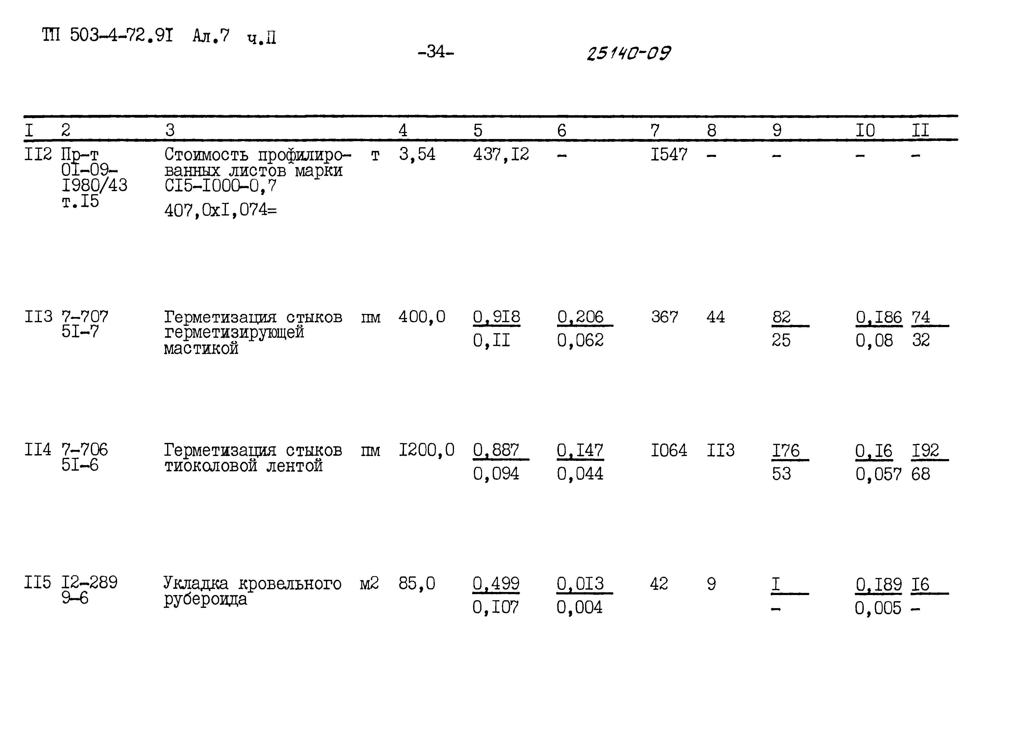 Типовой проект 503-4-72.91
