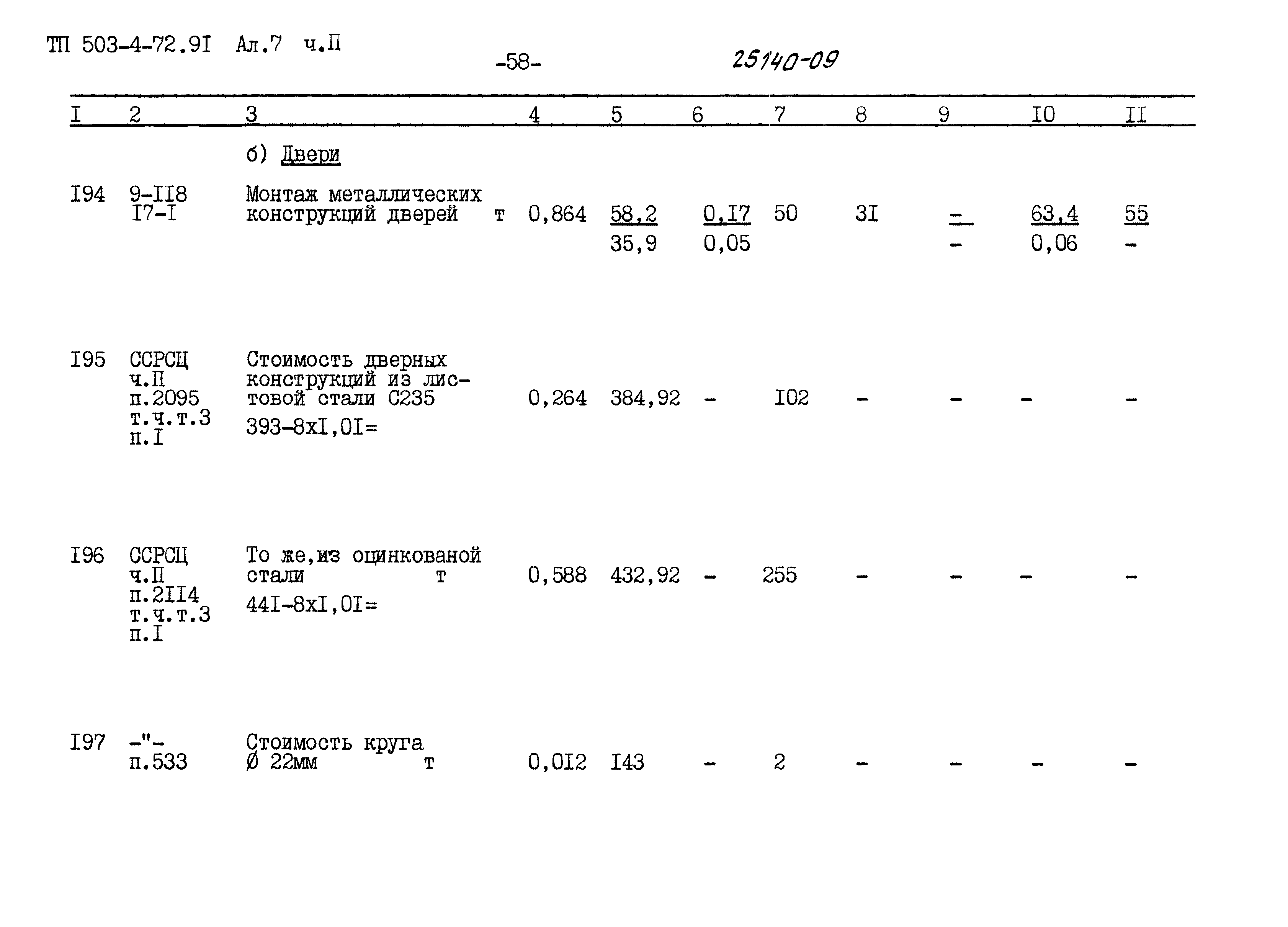 Типовой проект 503-4-72.91