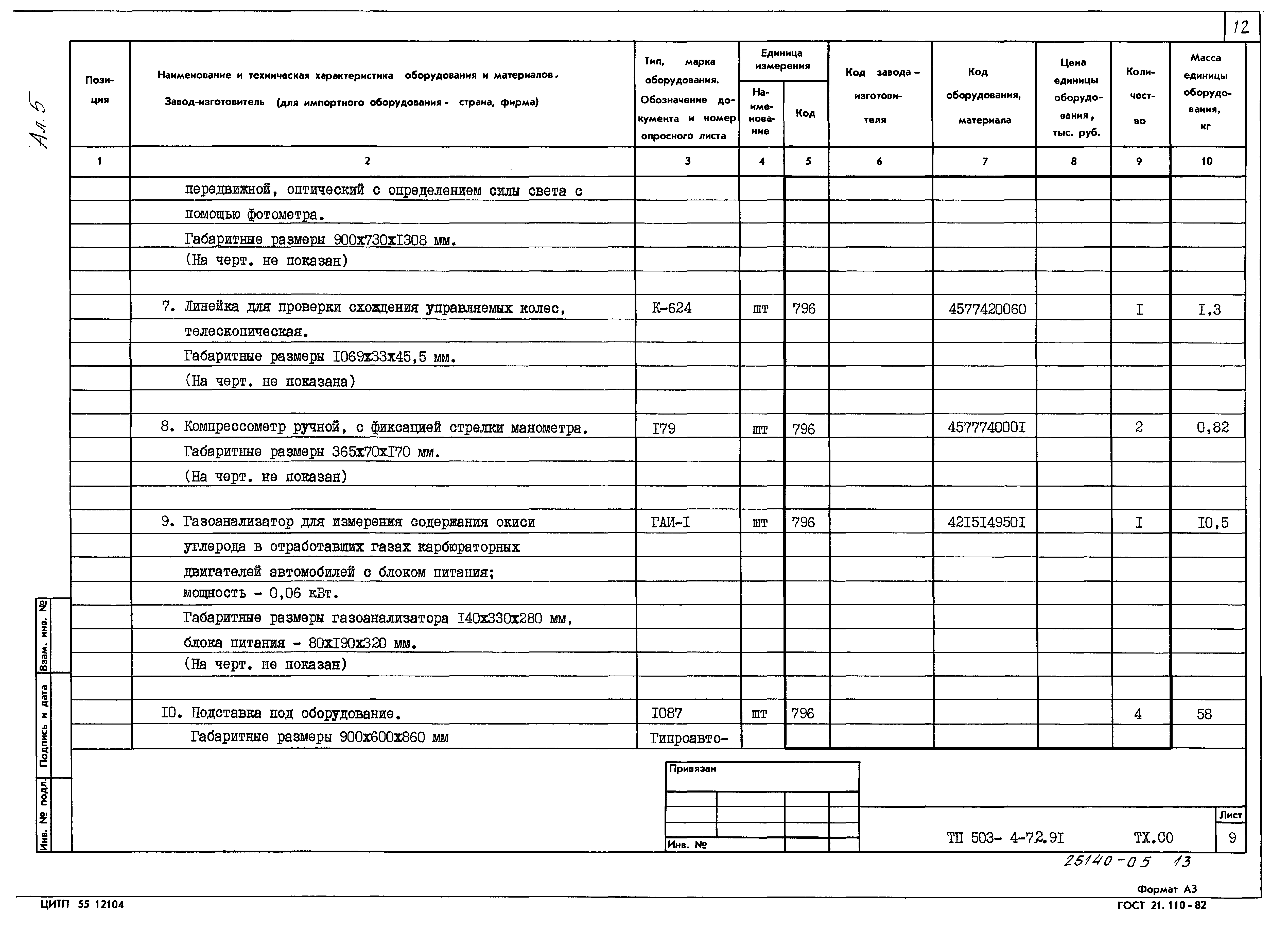 Типовой проект 503-4-72.91