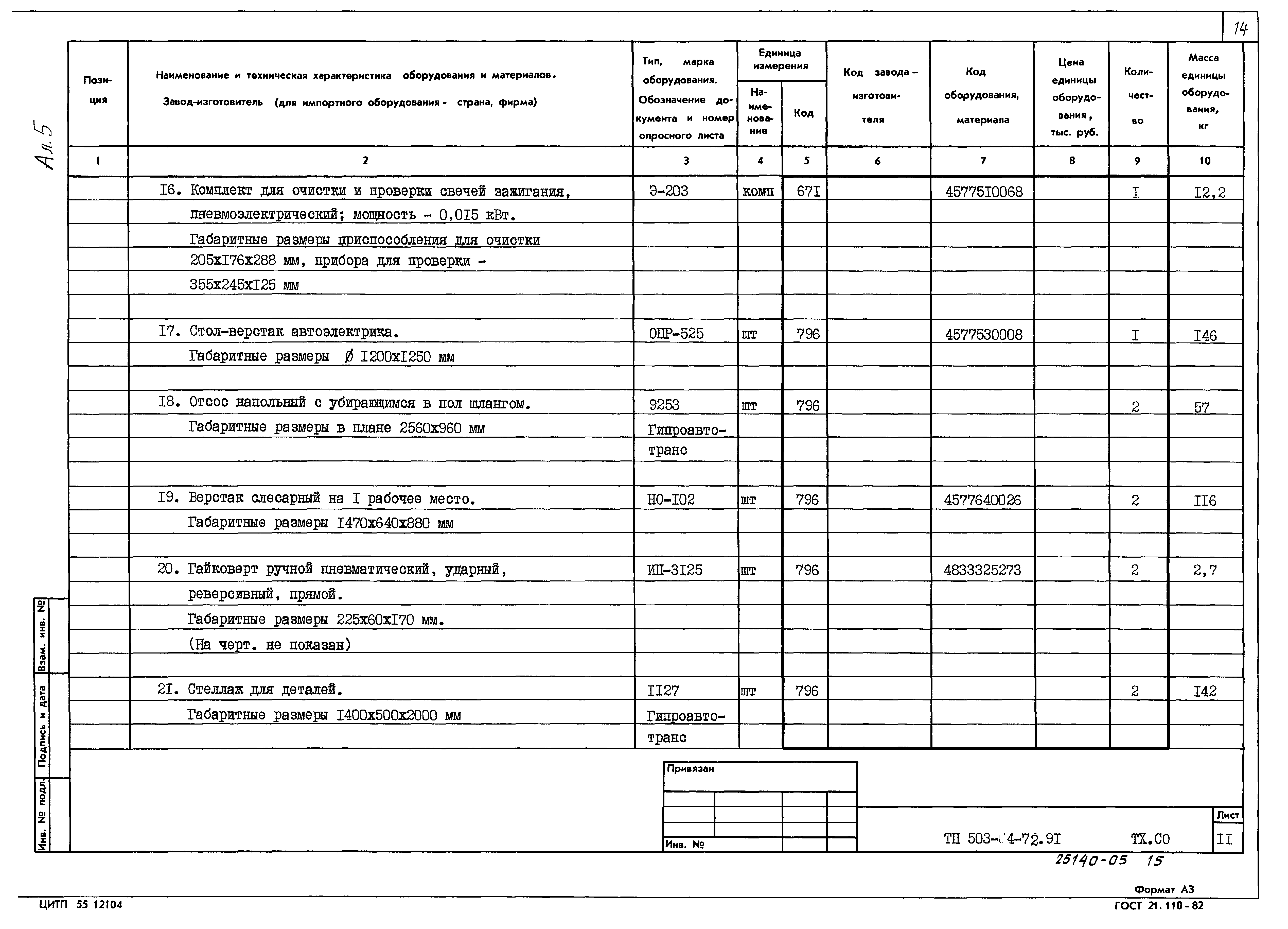 Типовой проект 503-4-72.91