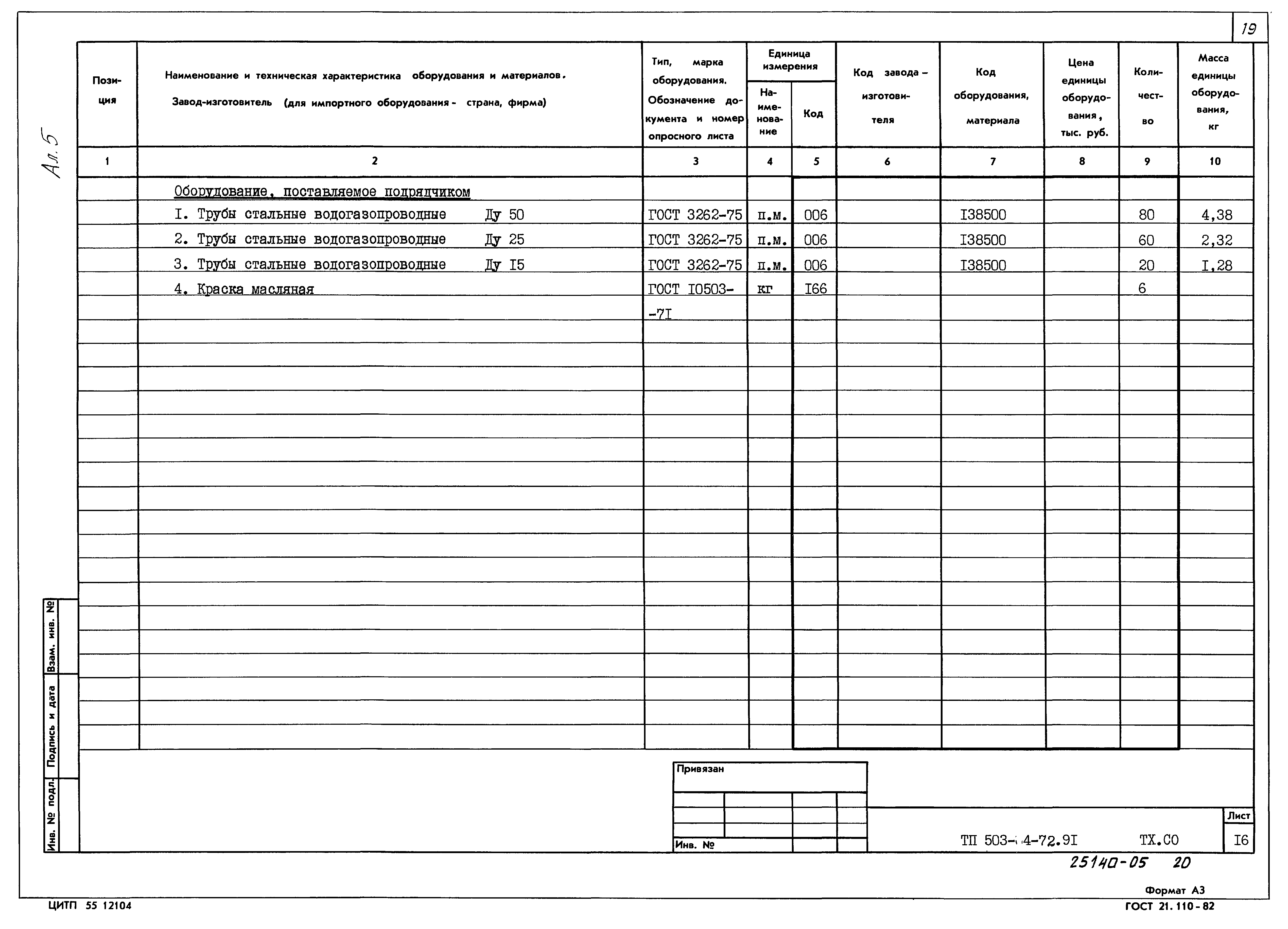 Типовой проект 503-4-72.91