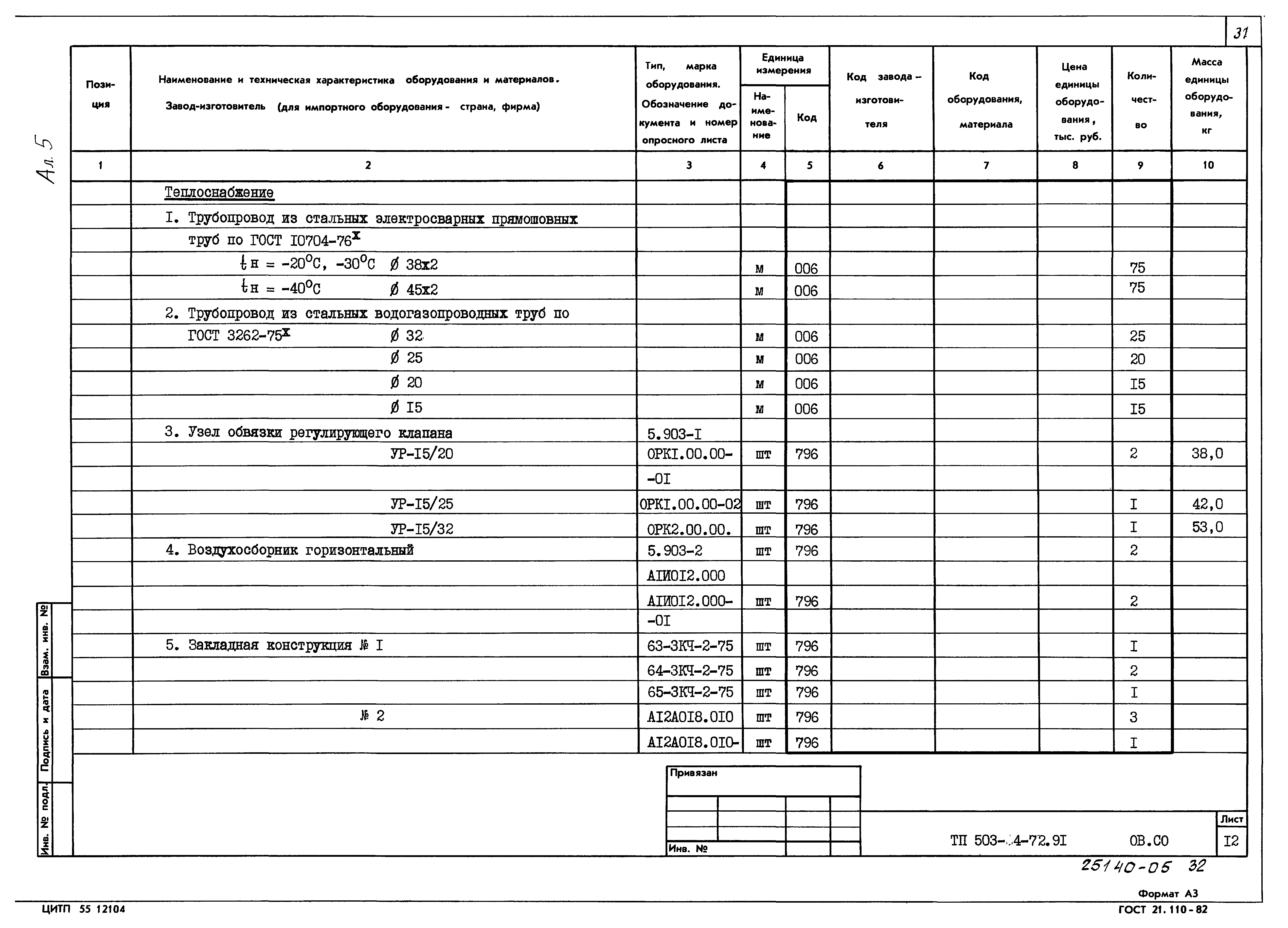 Типовой проект 503-4-72.91