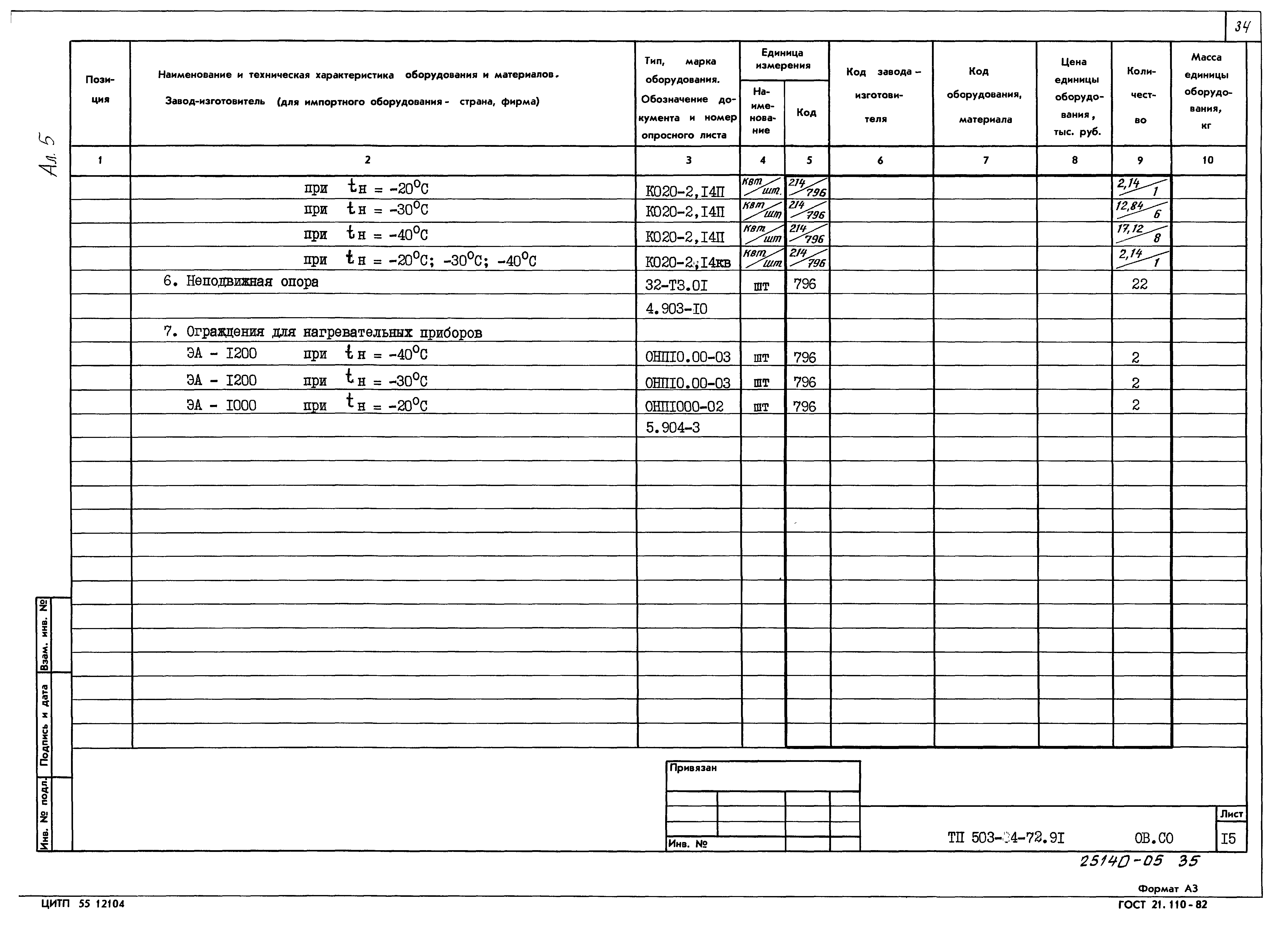 Типовой проект 503-4-72.91