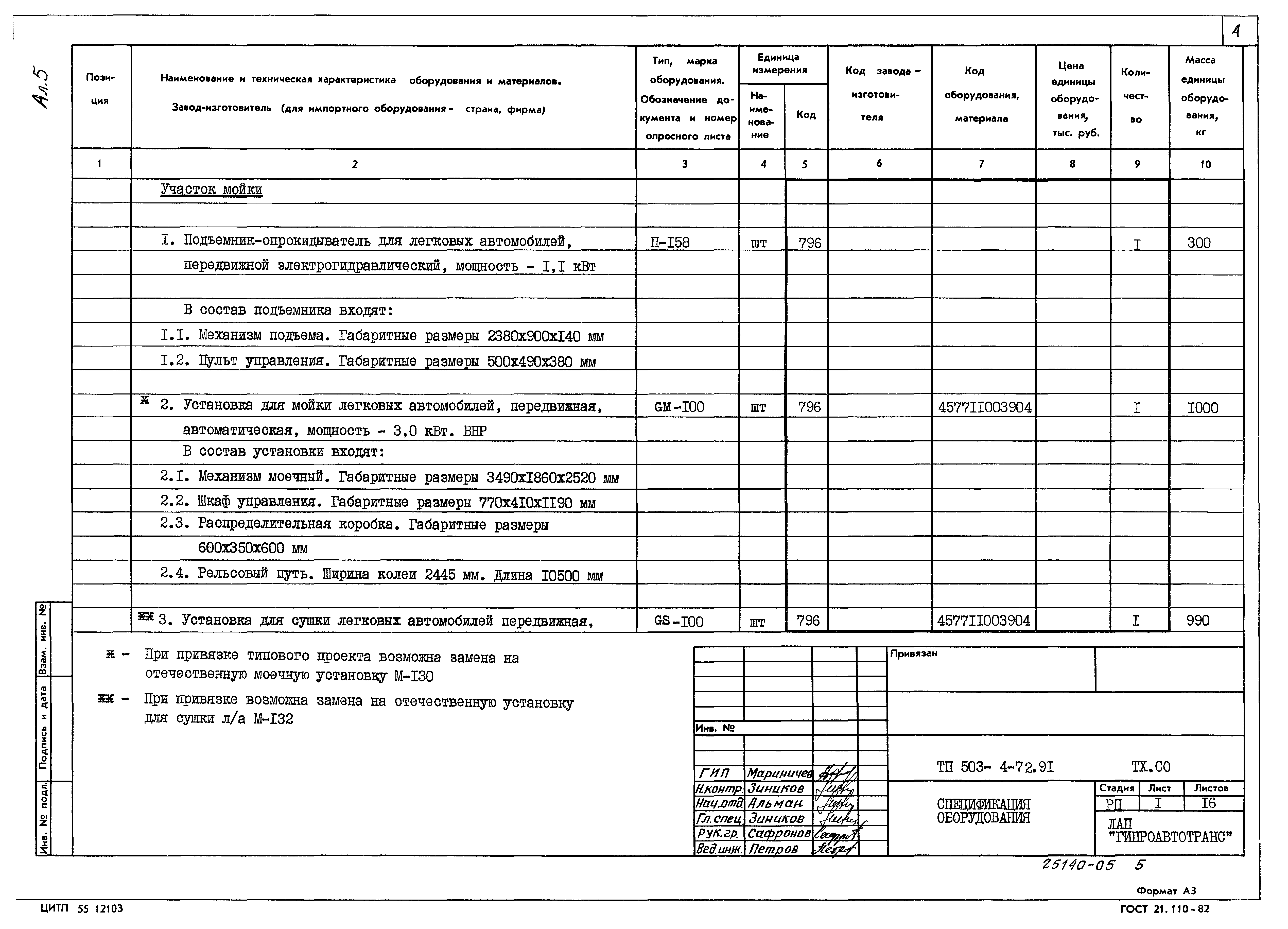 Типовой проект 503-4-72.91