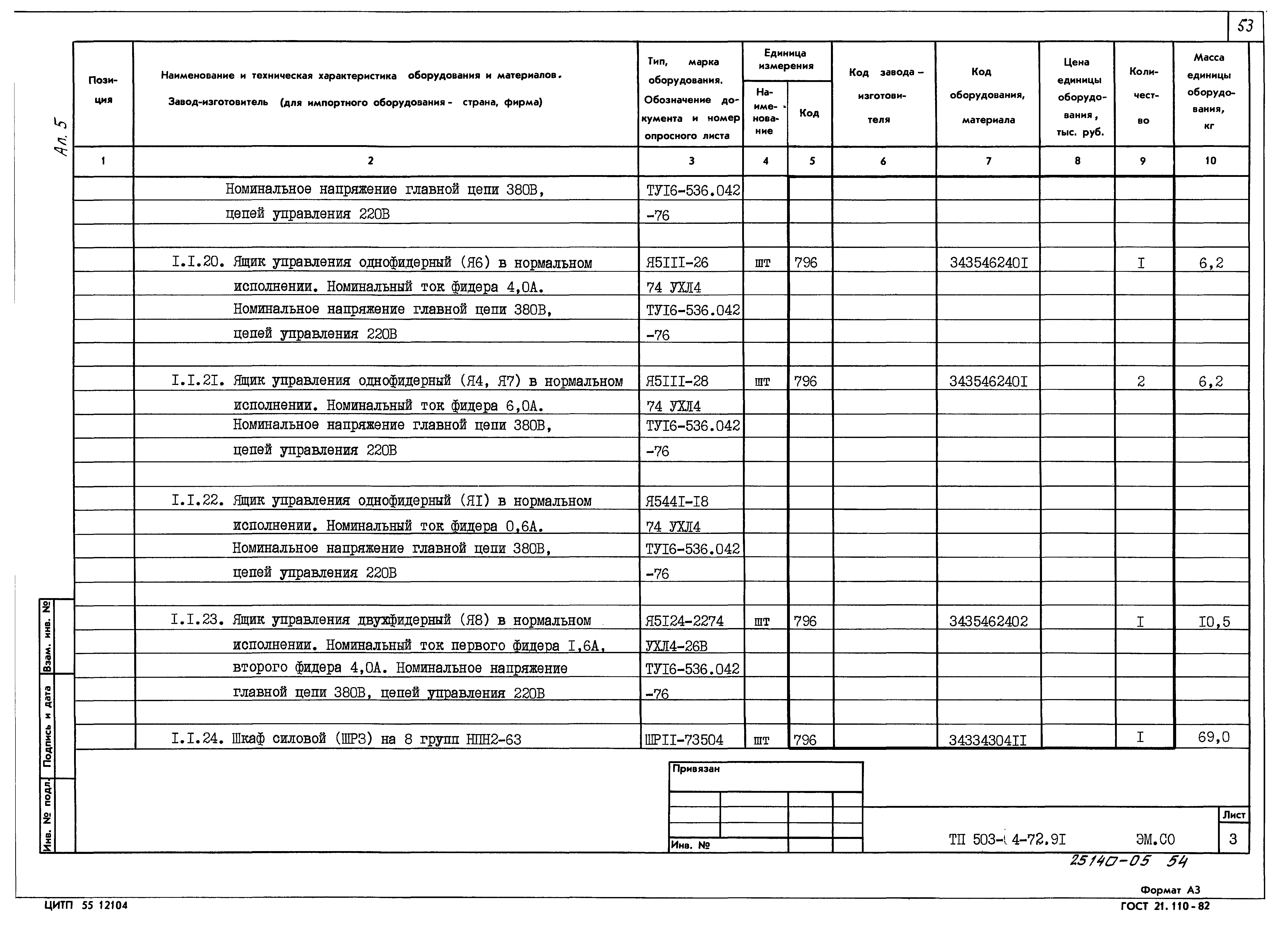 Типовой проект 503-4-72.91