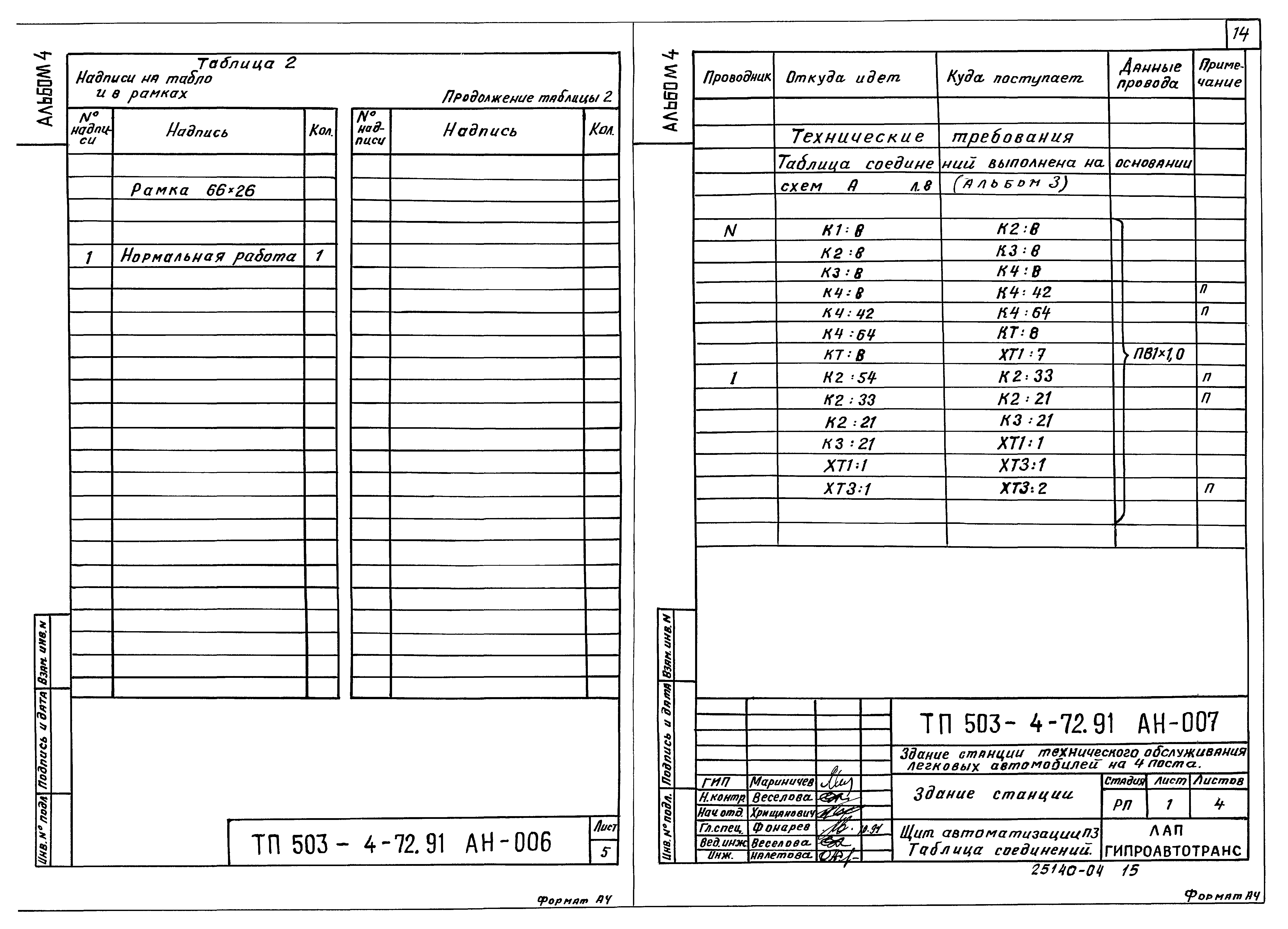 Типовой проект 503-4-72.91