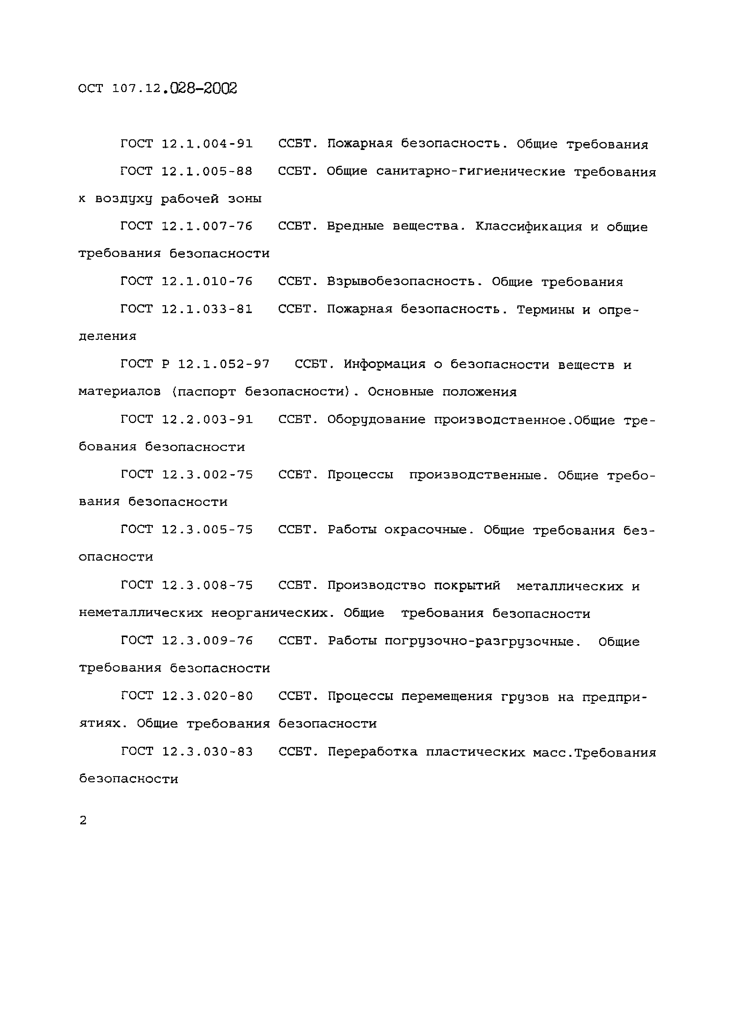 ОСТ 107.12.028-2002