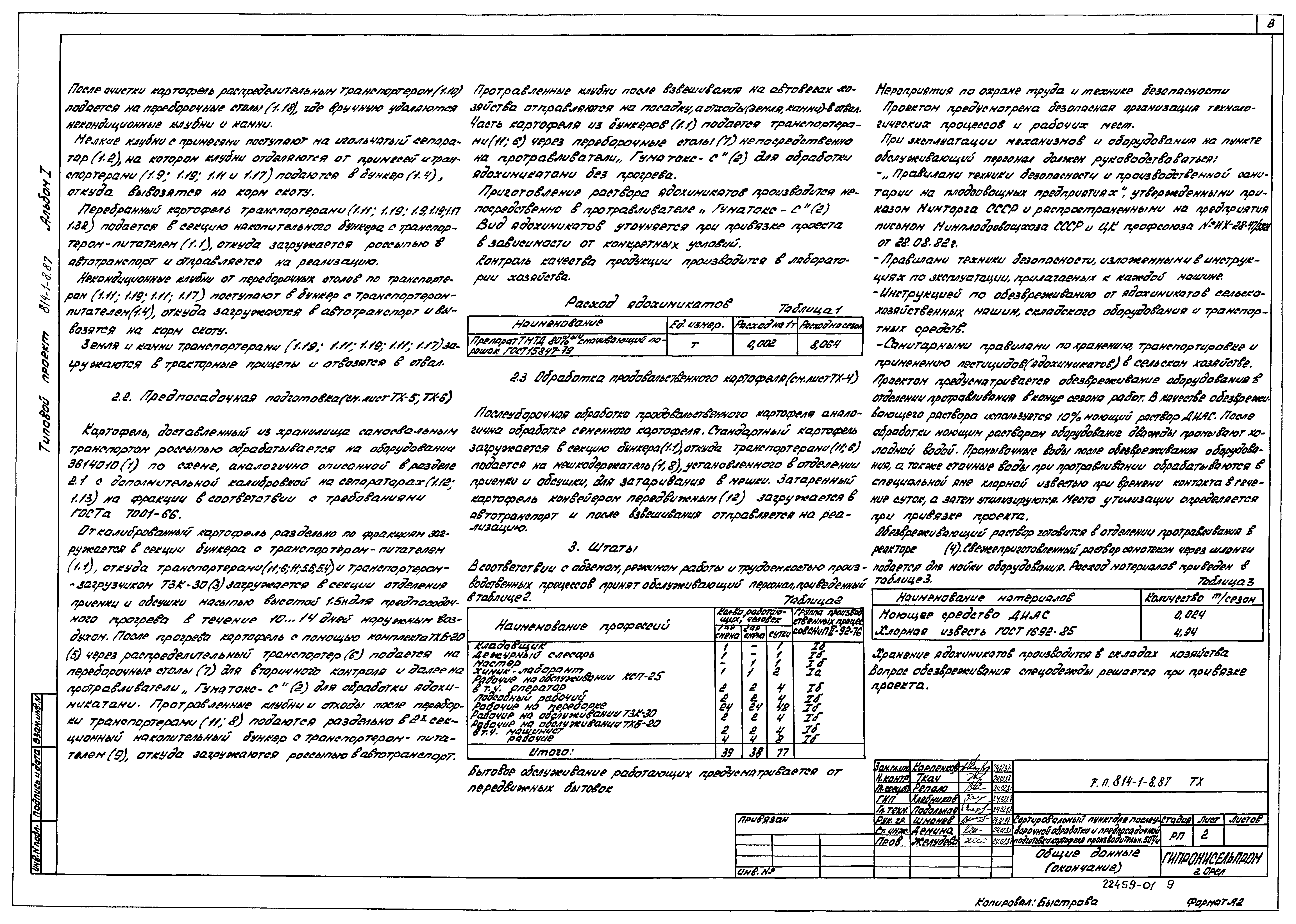 Типовой проект 814-1-8.87