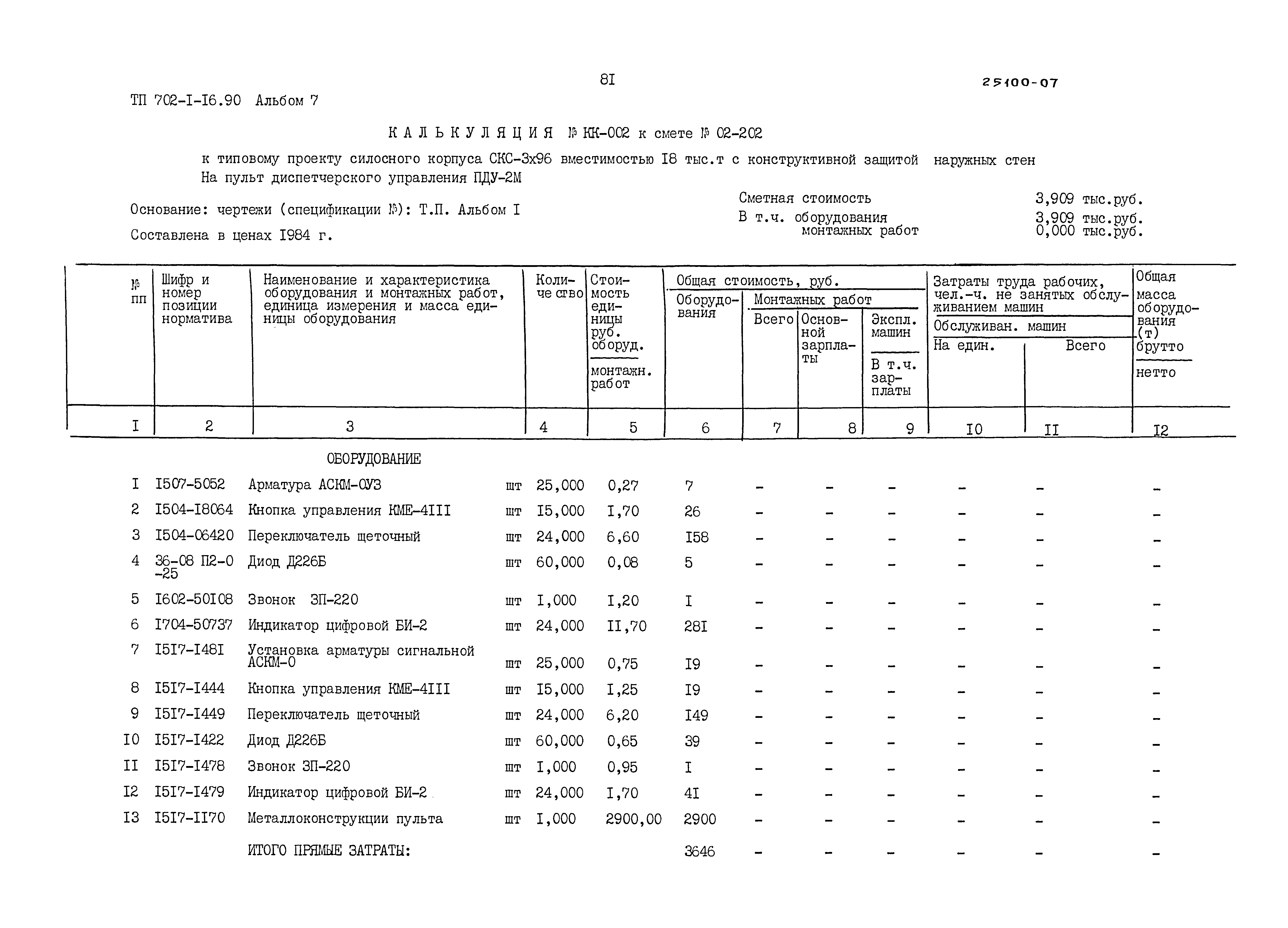Типовой проект 702-1-16.90