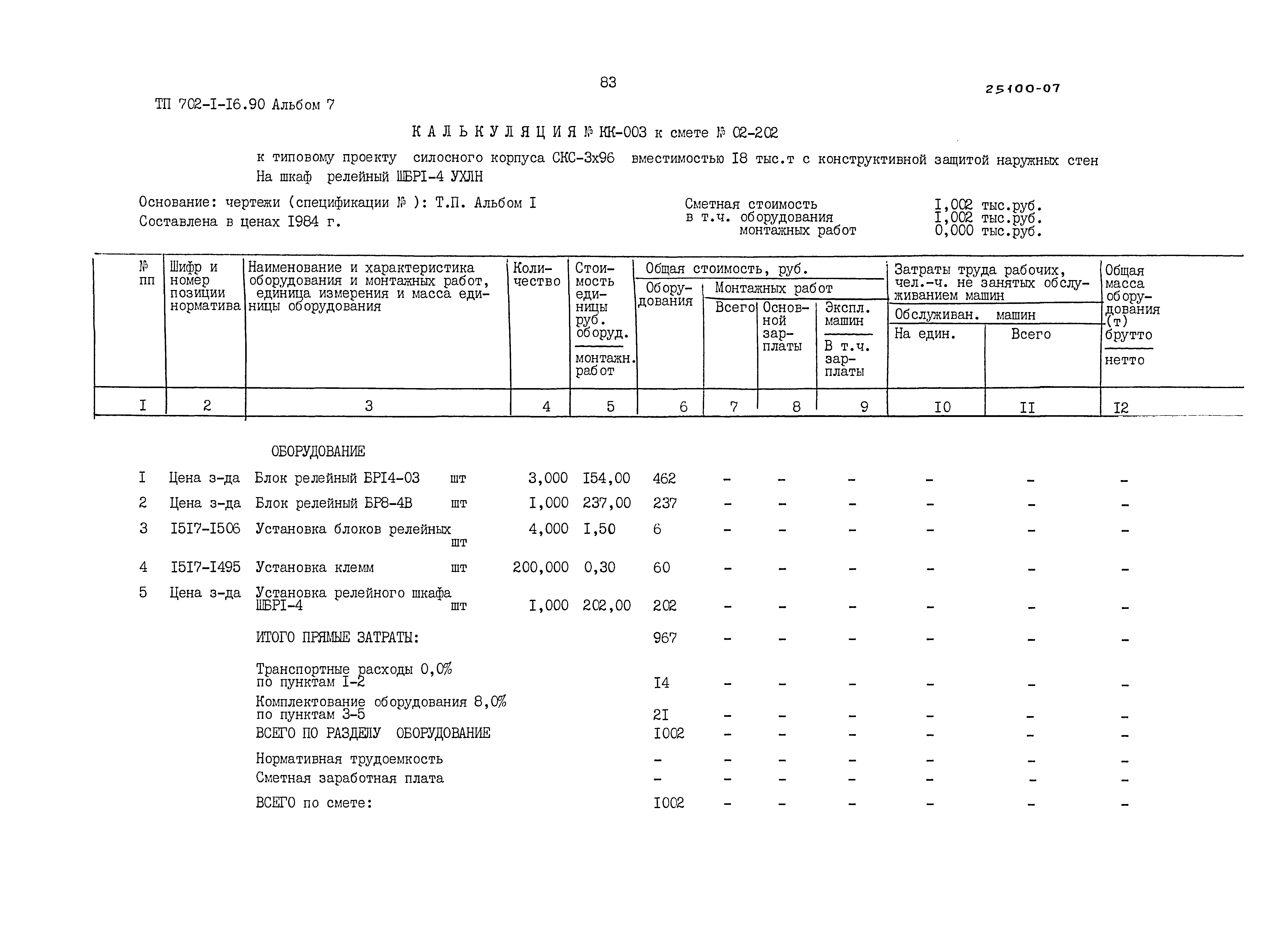Типовой проект 702-1-16.90