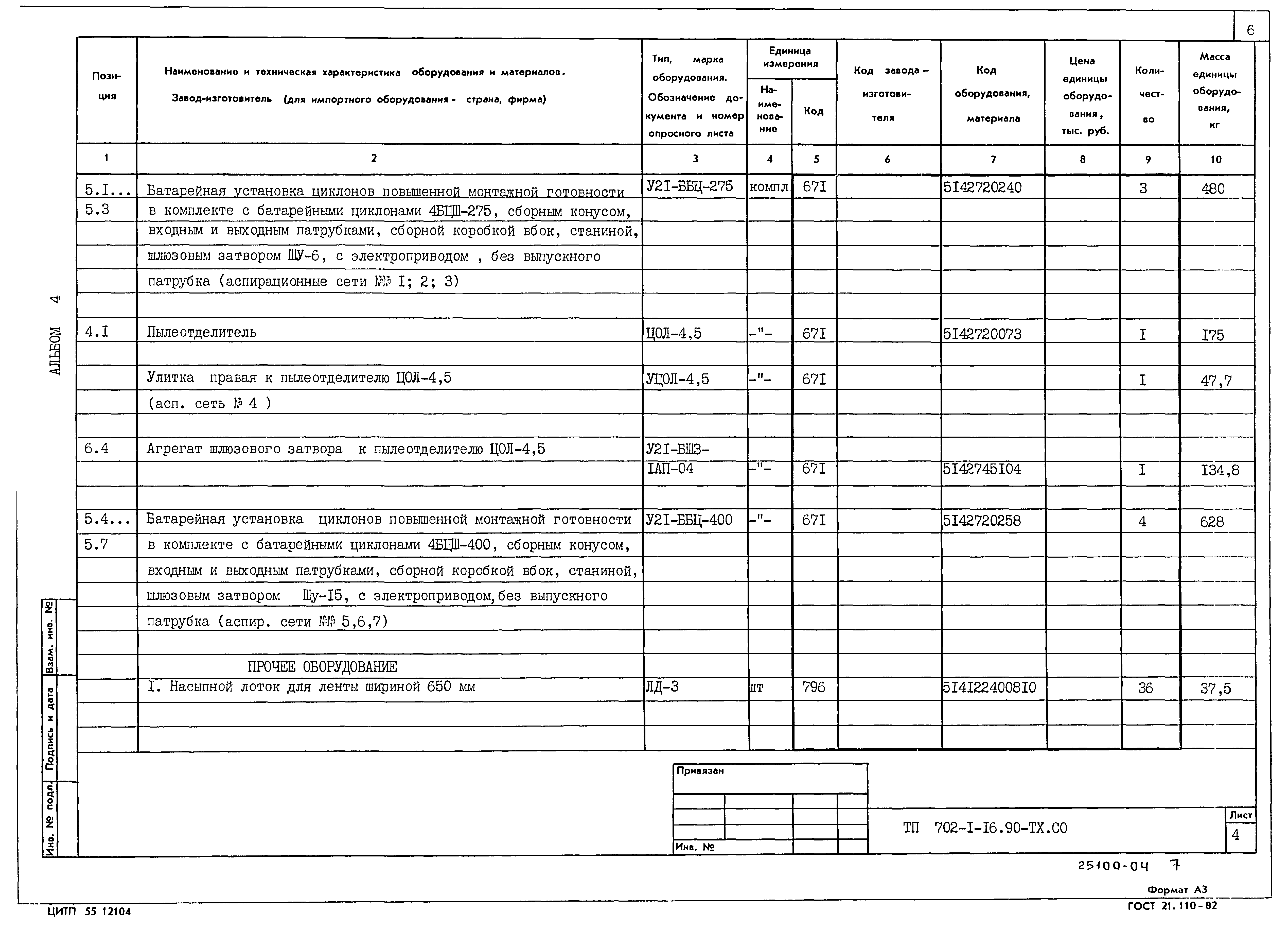 Типовой проект 702-1-16.90