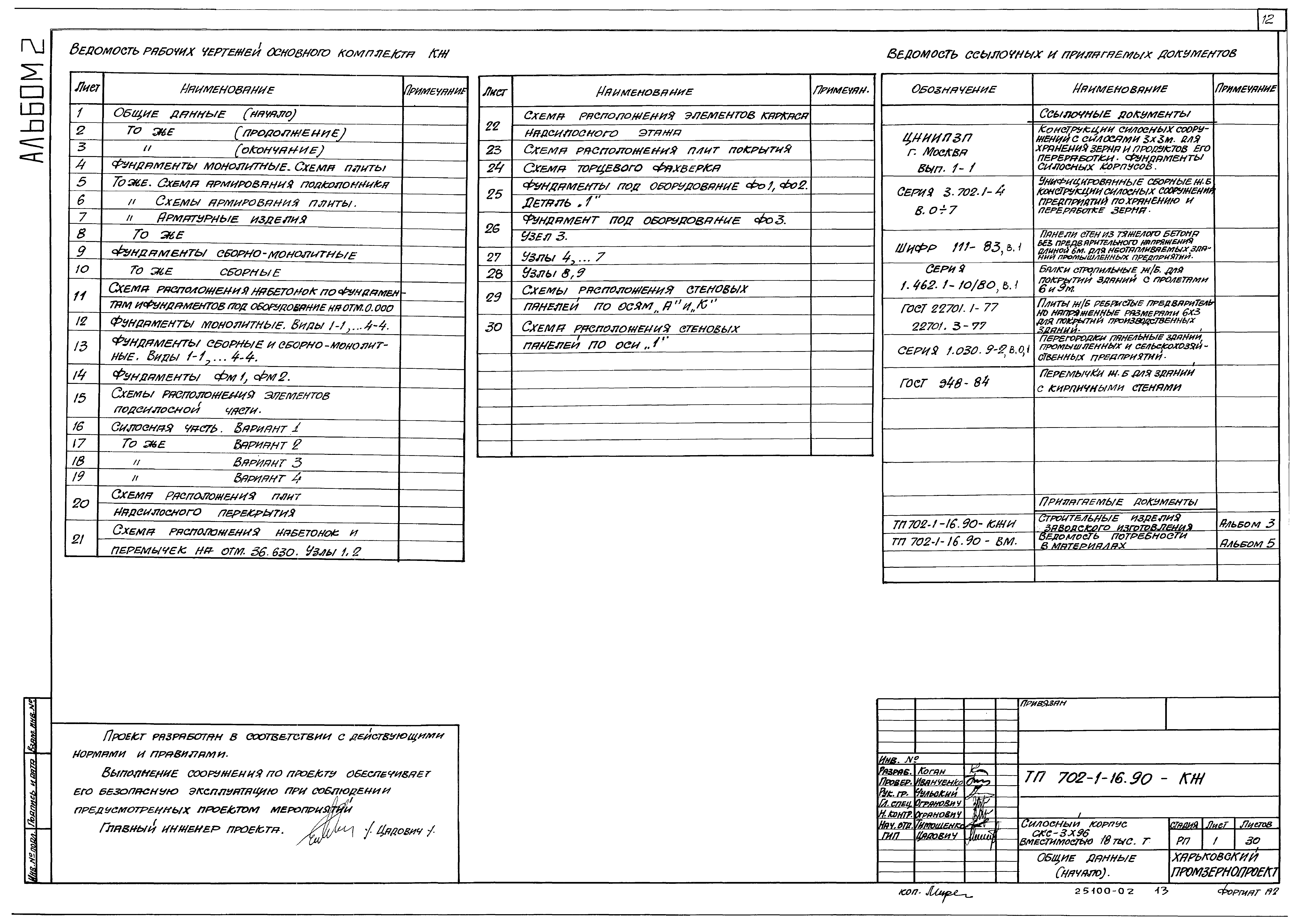 Типовой проект 702-1-16.90