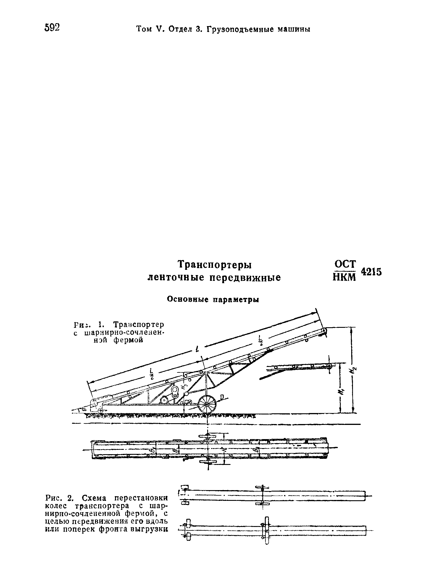 Скачать ОСТ НКМ 4215 Транспортеры ленточные передвижные. Основные параметры