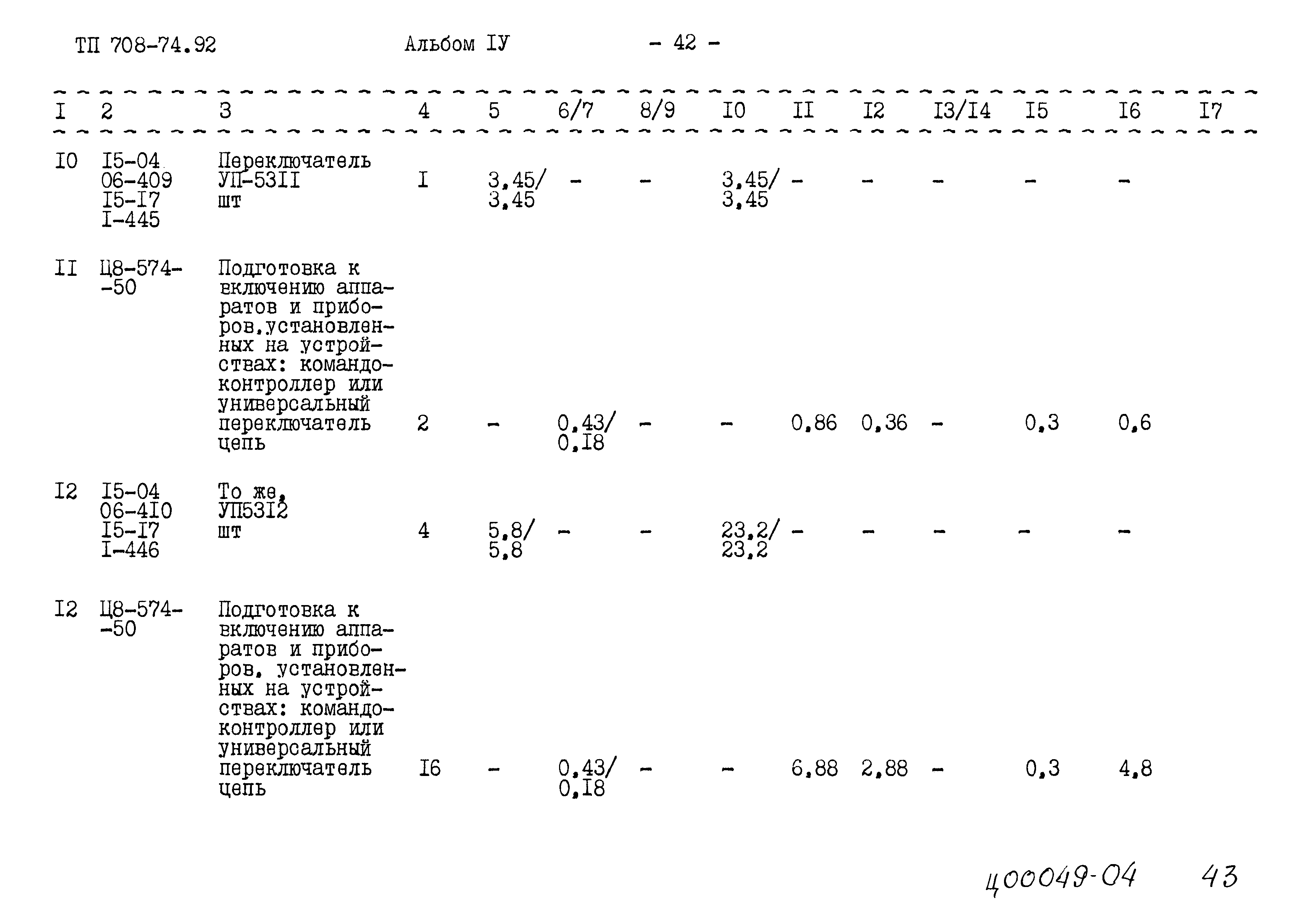 Типовой проект 708-74.92