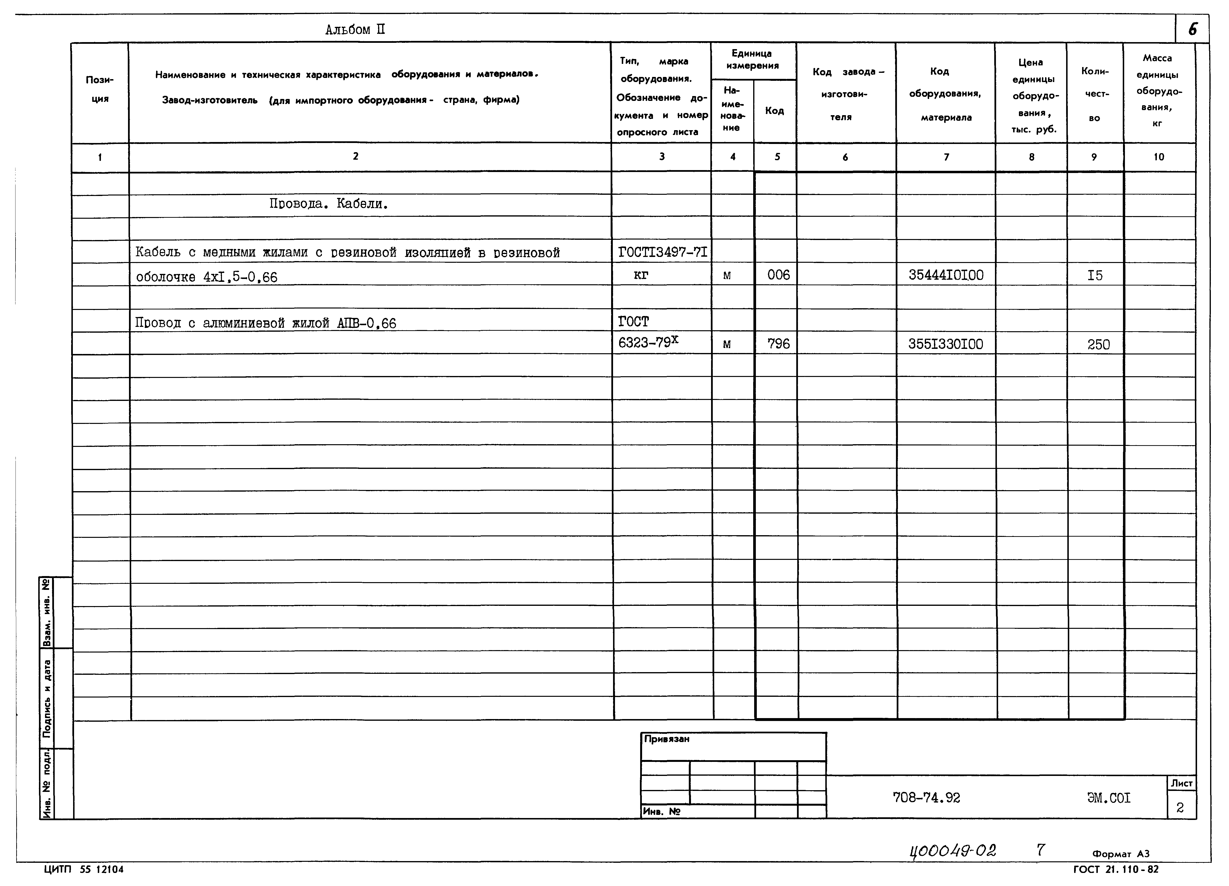 Типовой проект 708-74.92