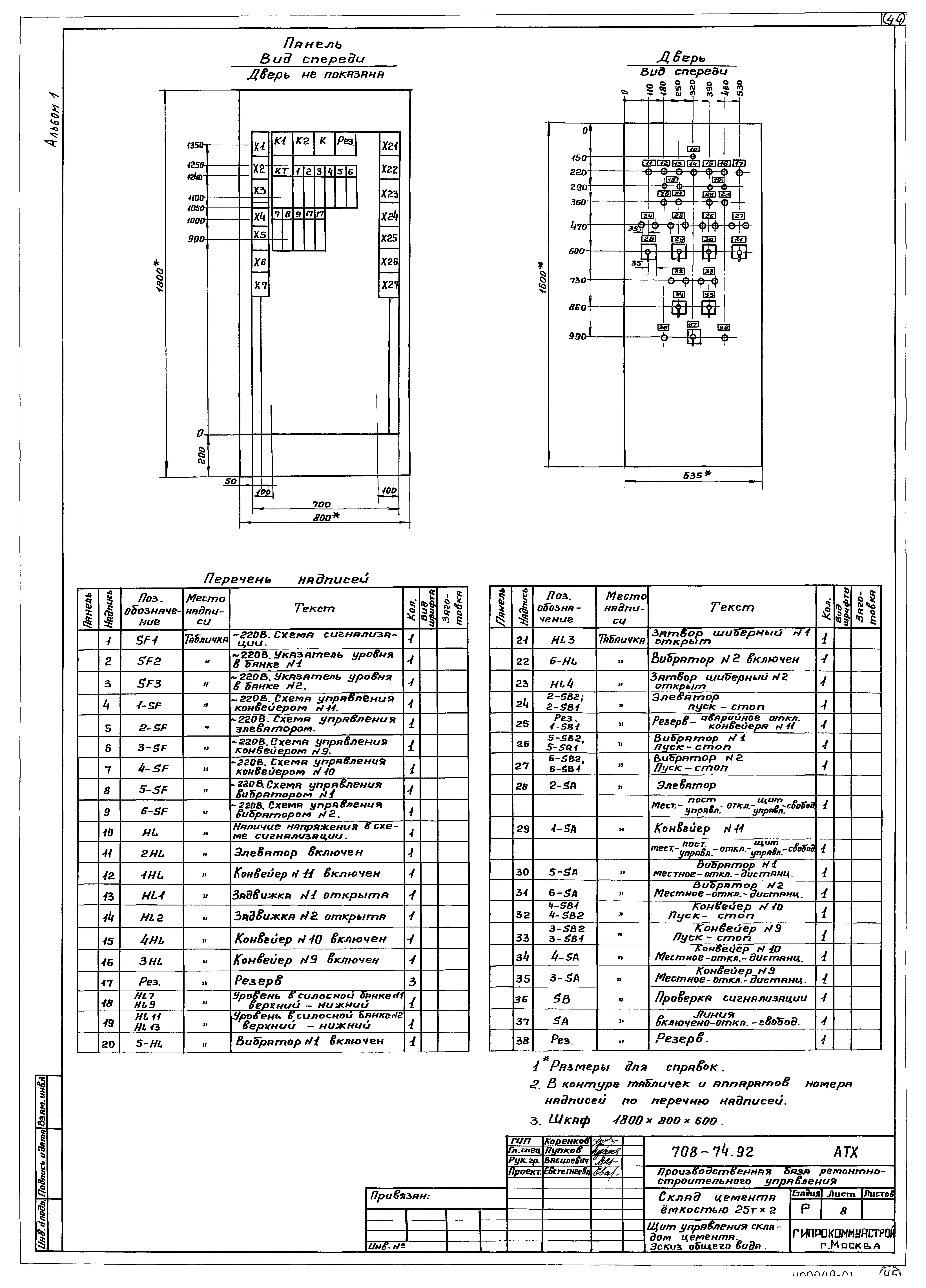 Типовой проект 708-74.92
