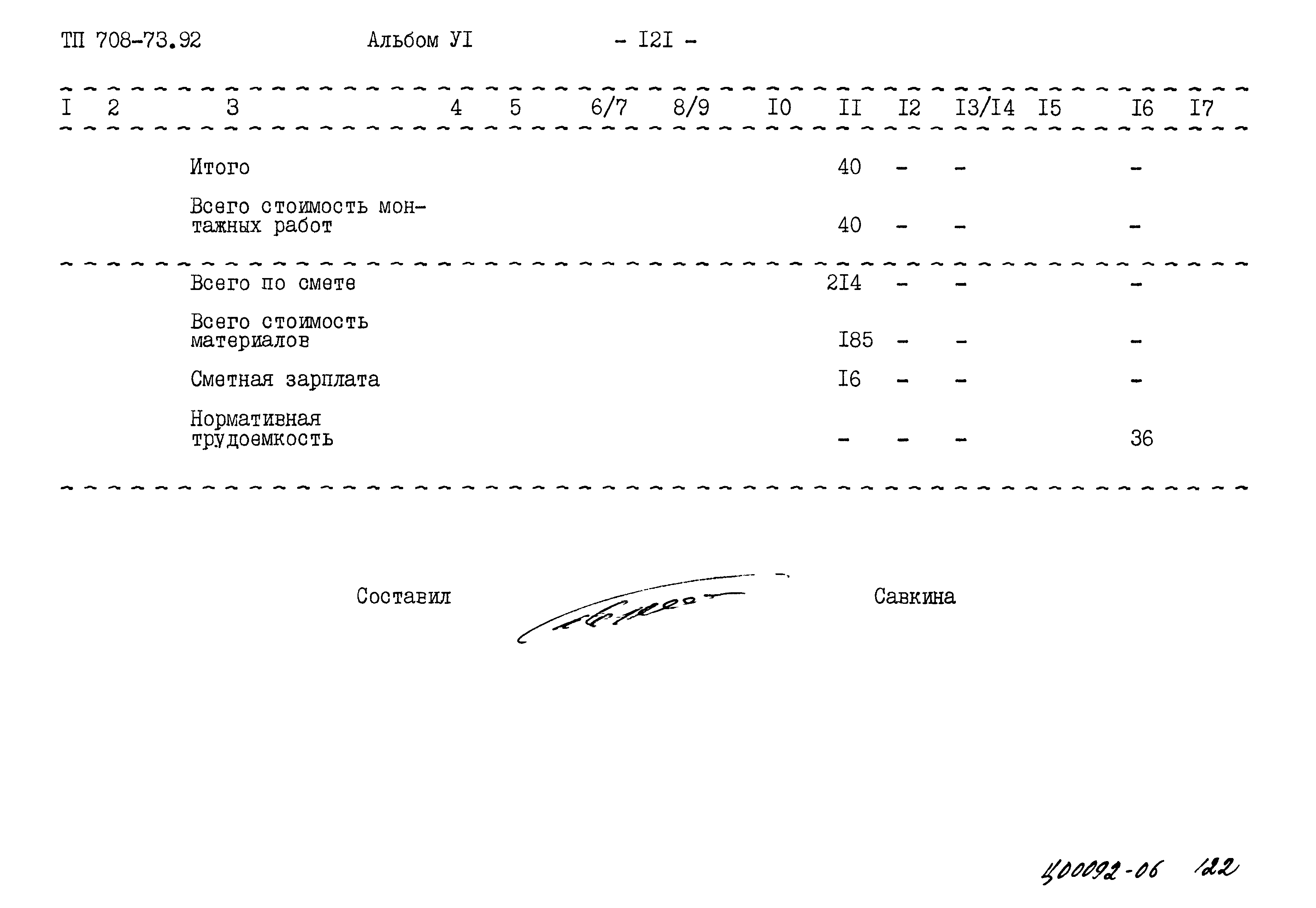 Типовой проект 708-73.92