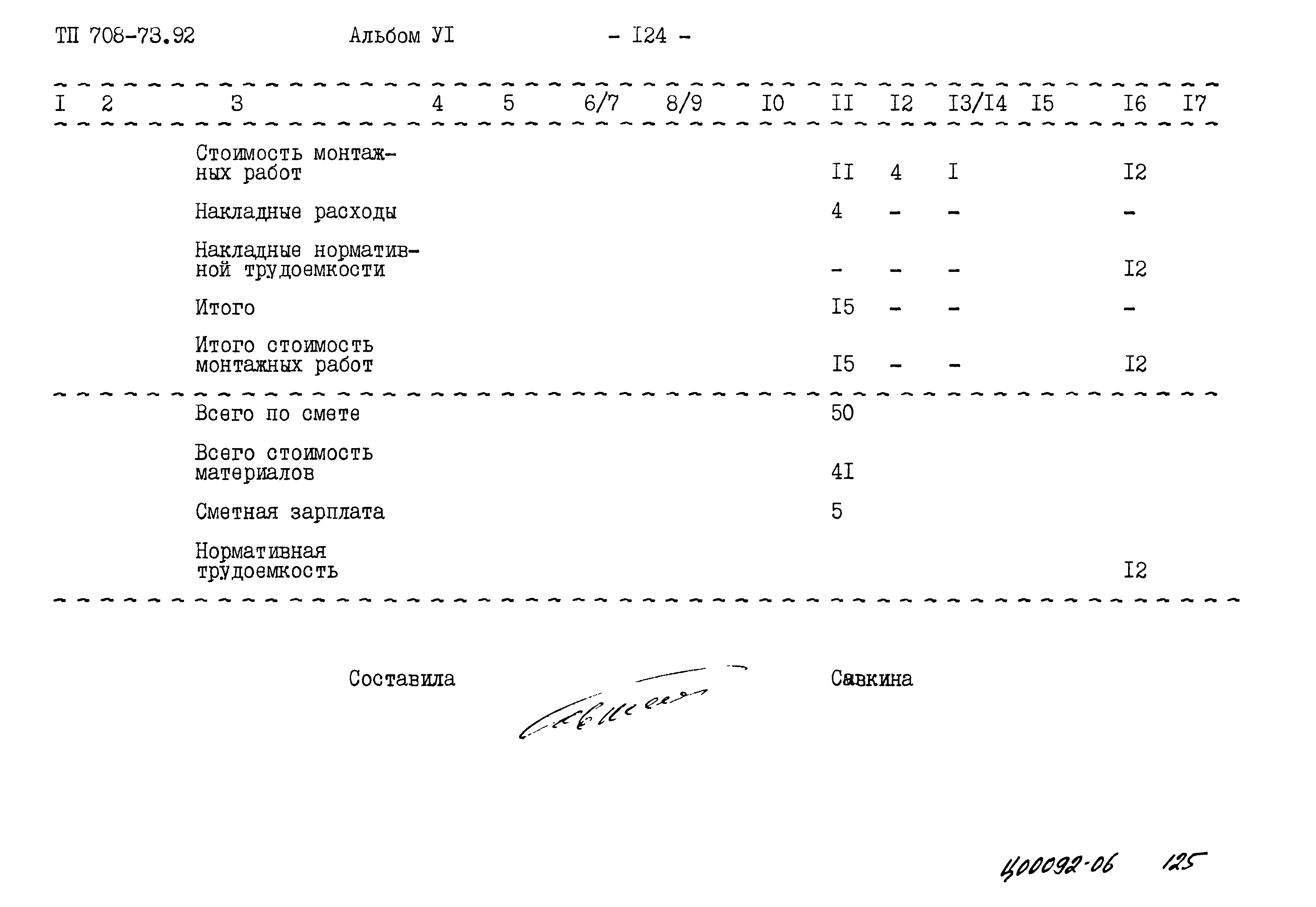 Типовой проект 708-73.92