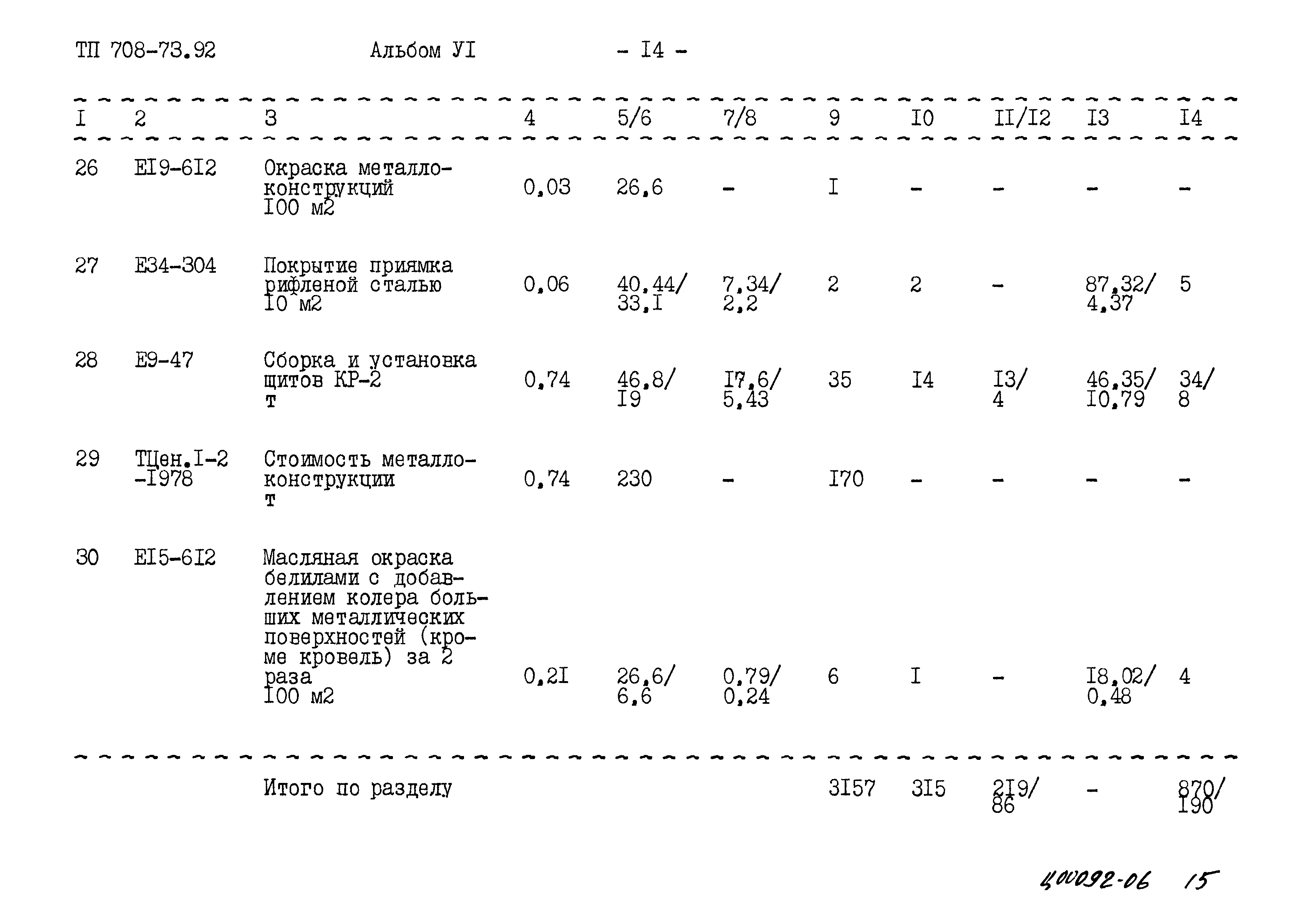 Типовой проект 708-73.92