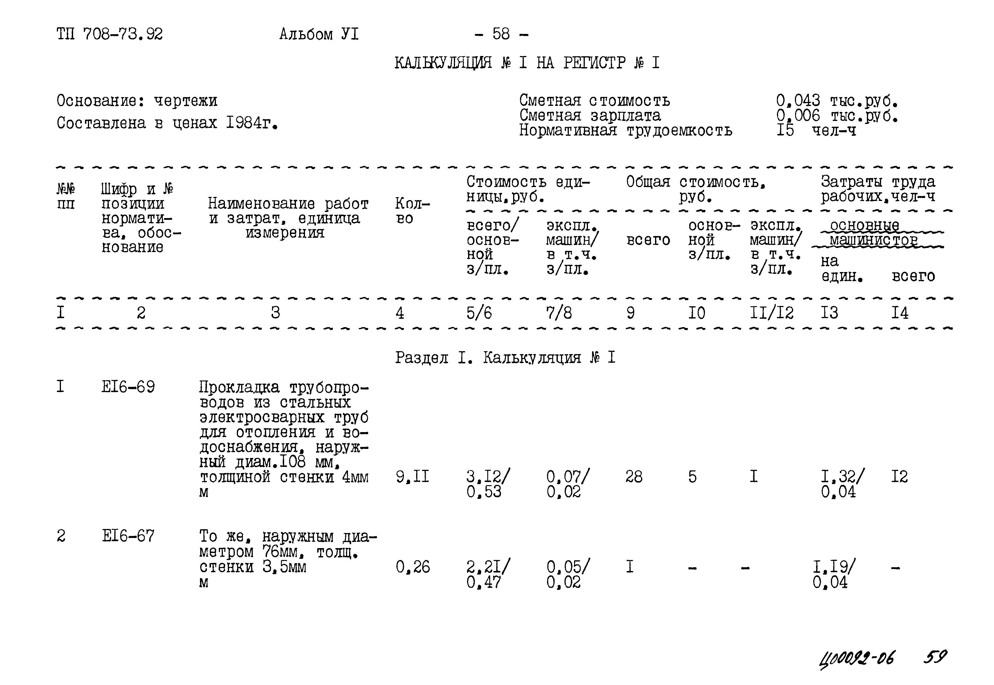 Типовой проект 708-73.92